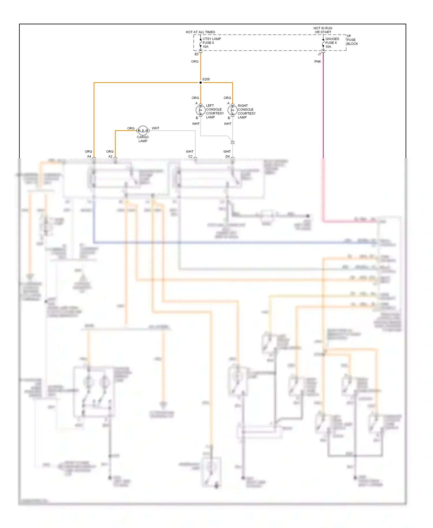 GMC Envoy I (1997-2000) relay control wiring diagram  (1 of 1)