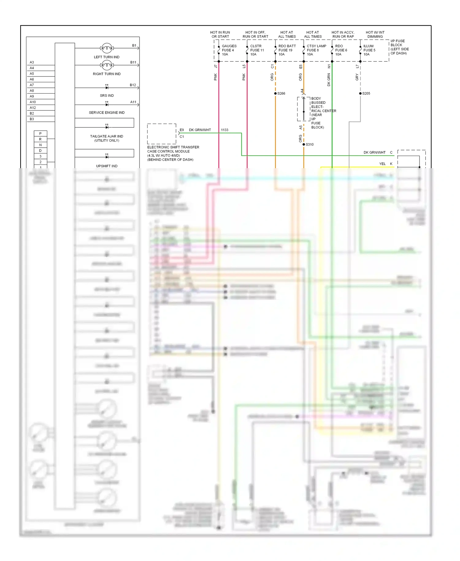 GMC Envoy I (1997-2000) splice pack wiring diagram  (4 of 12)
