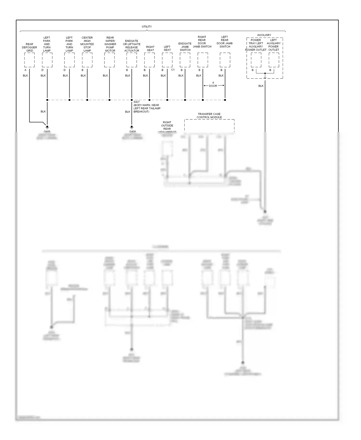 GMC Envoy I (1997-2000) transfer case control module wiring diagram  (1 of 3)