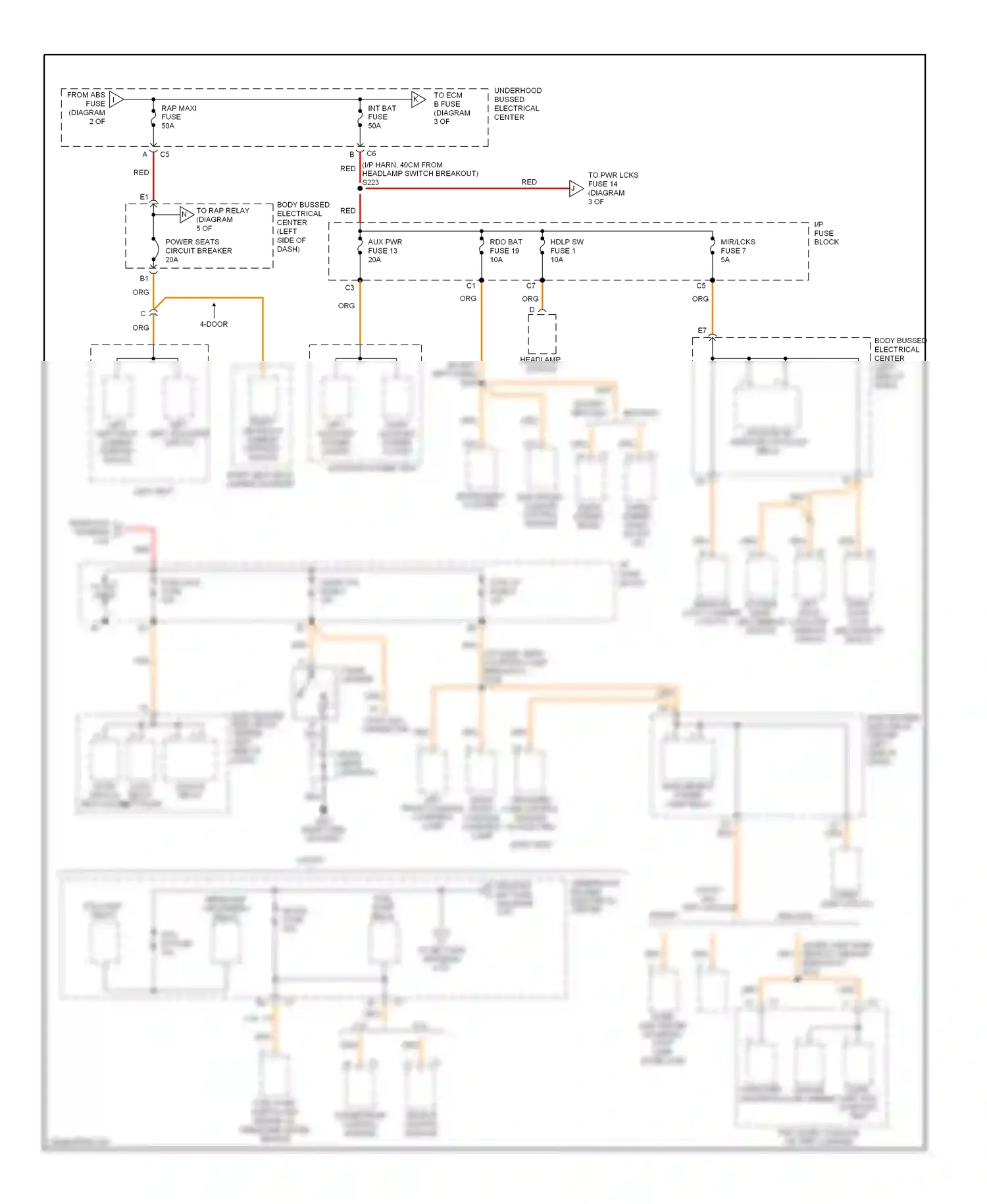 GMC Envoy I (1997-2000) utility wiring diagram  (5 of 9)