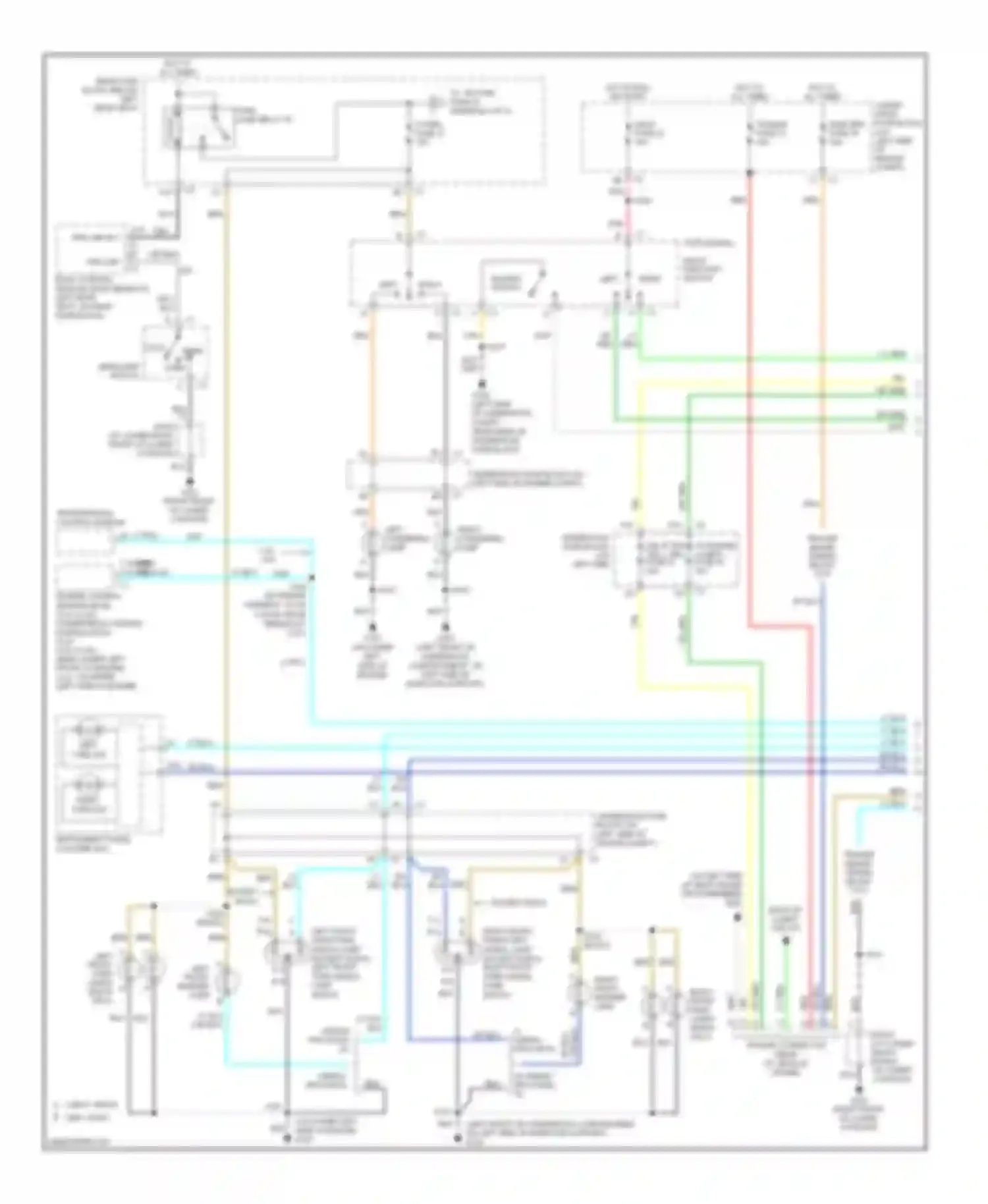 Envoy GMC II (2001-2009): Exterior lamps circuit (1 of 2)