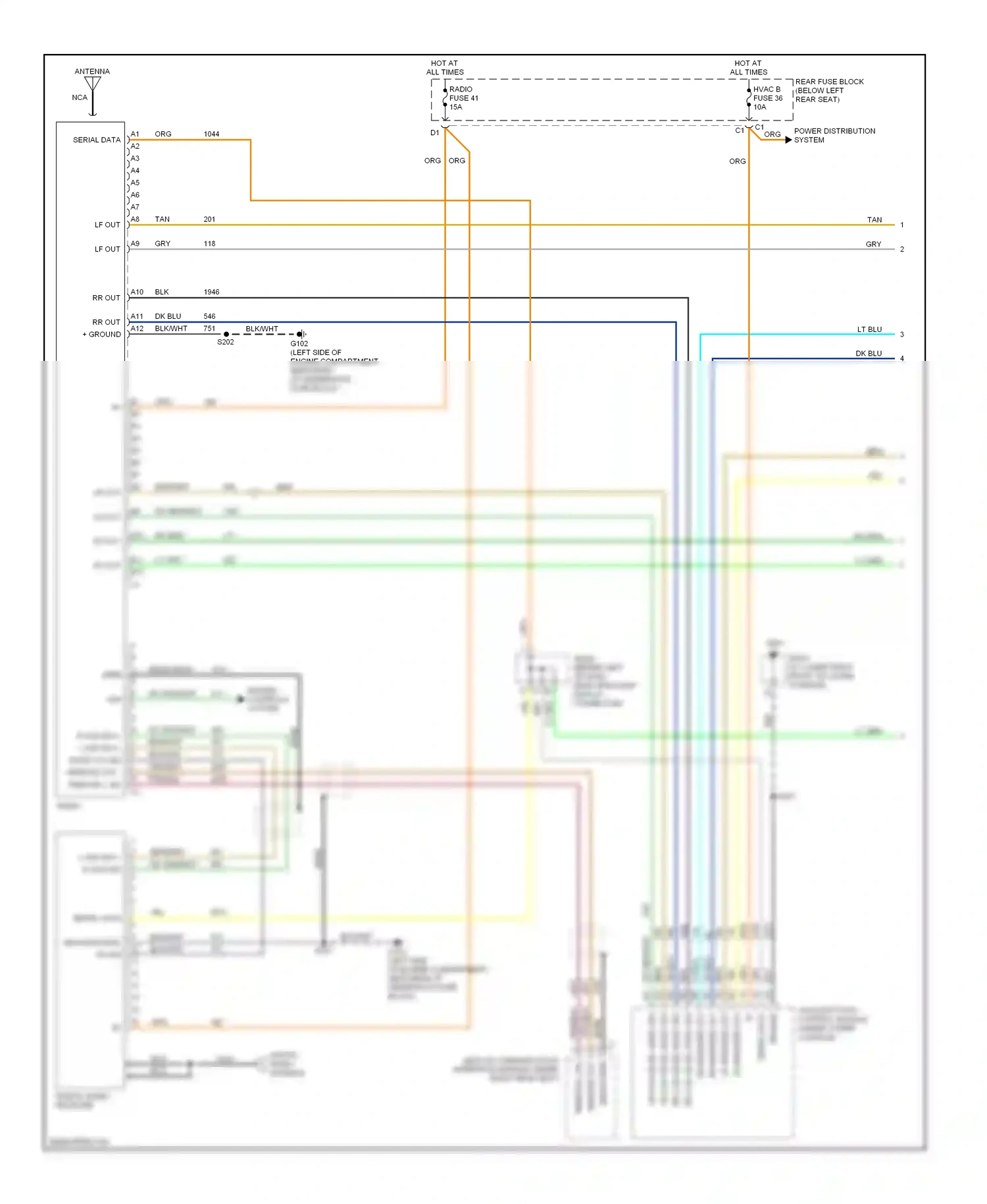 GMC Envoy II (2001-2009) bare wiring diagram  (1 of 9)