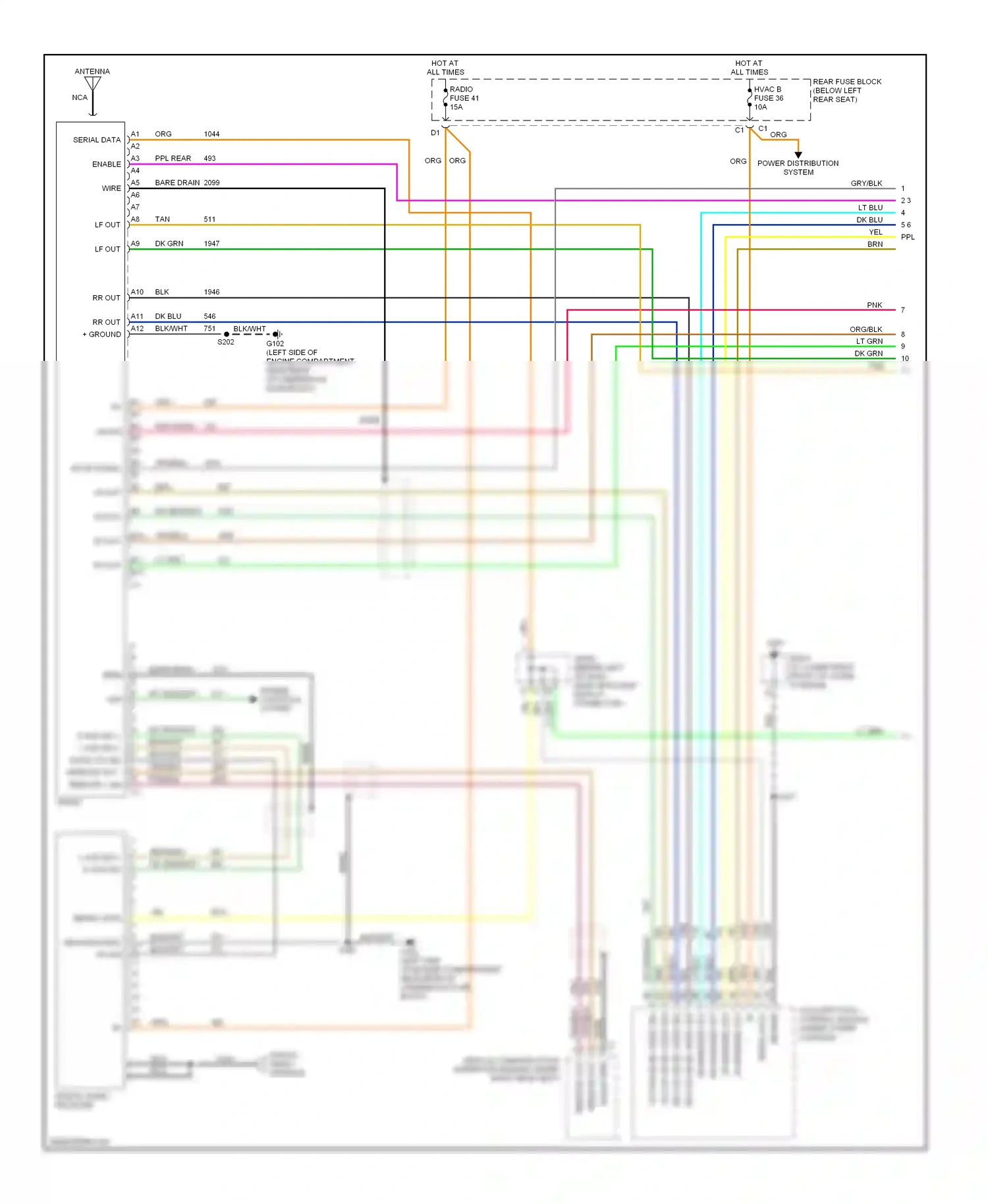 GMC Envoy II (2001-2009) bare wiring diagram  (8 of 9)