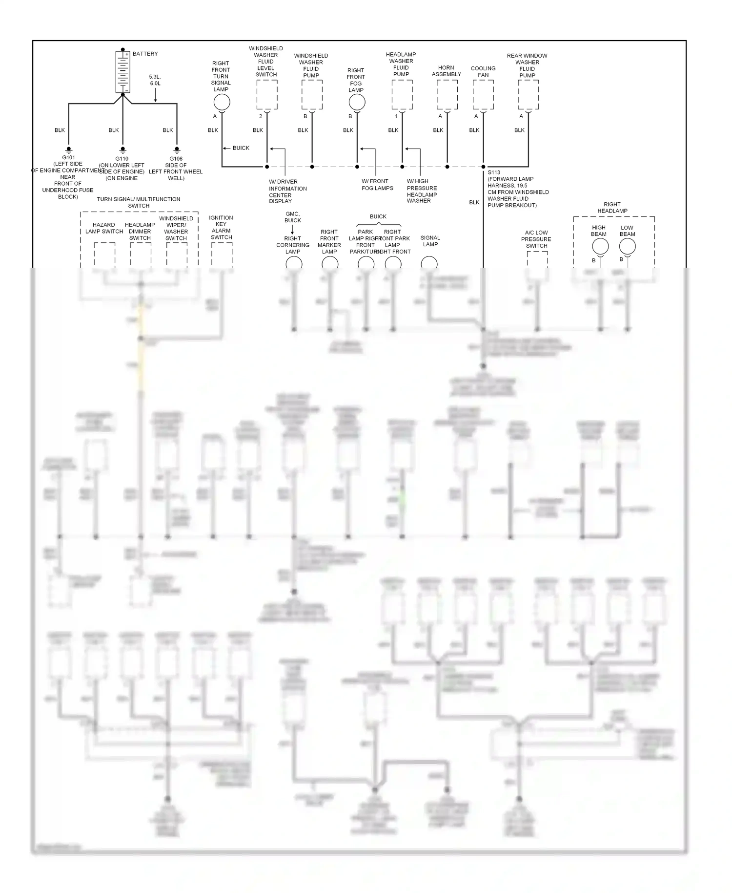 GMC Envoy II (2001-2009) bare wiring diagram  (3 of 9)