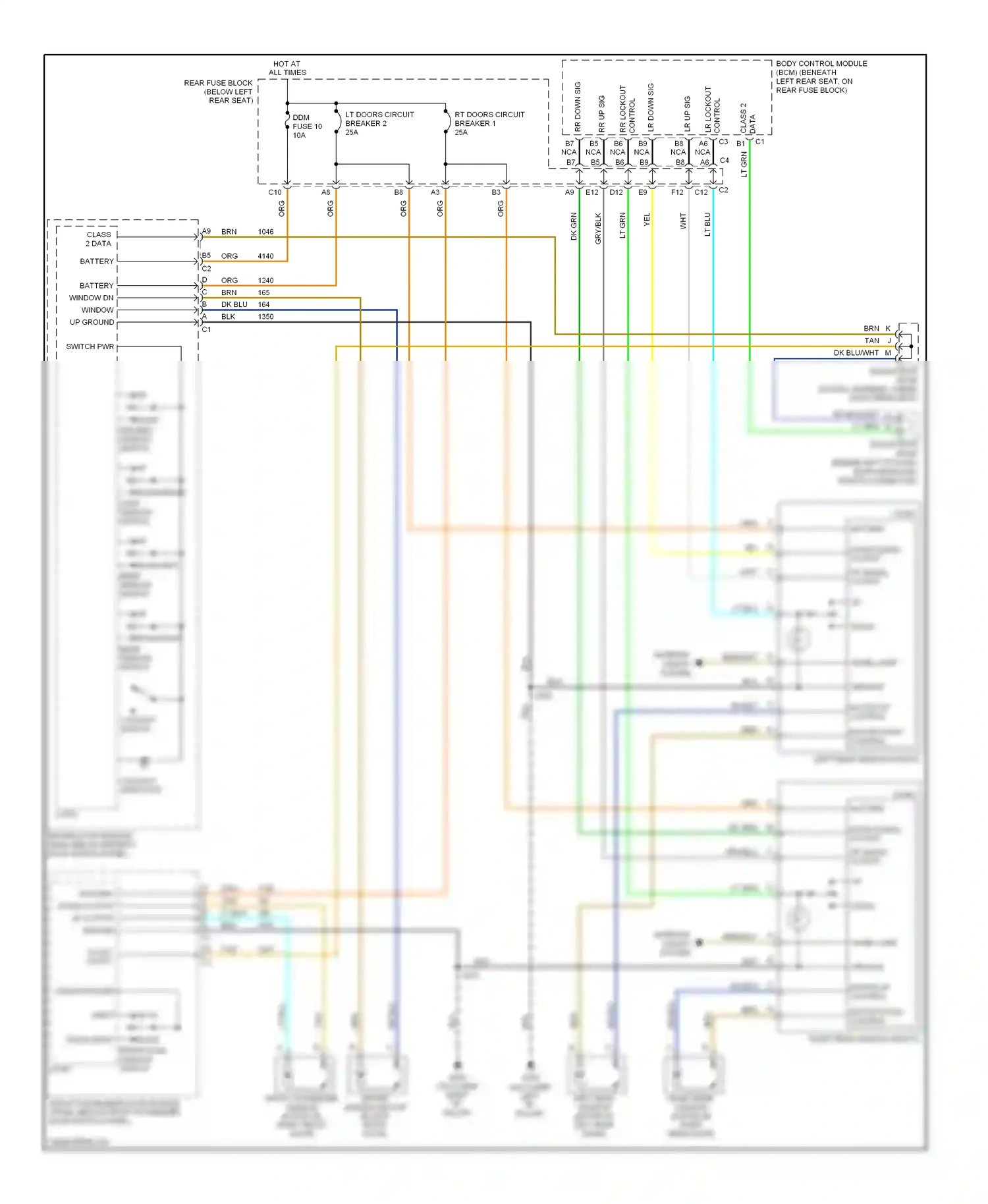 GMC Envoy II (2001-2009) down wiring diagram  (1 of 1)