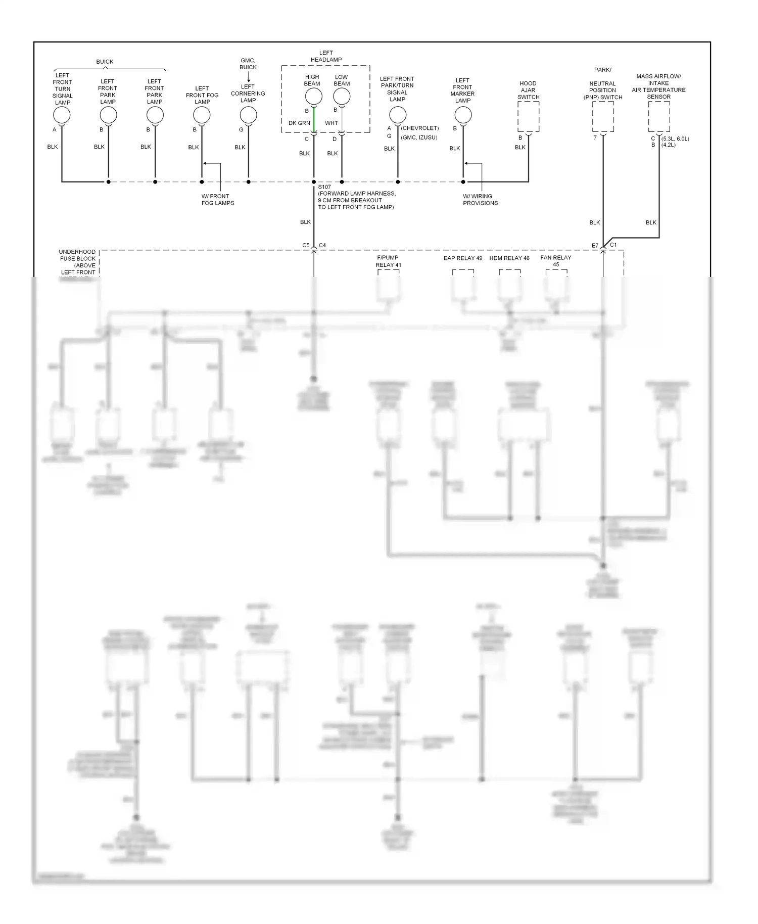 GMC Envoy II (2001-2009) engine control module (ecm) wiring diagram  (1 of 3)