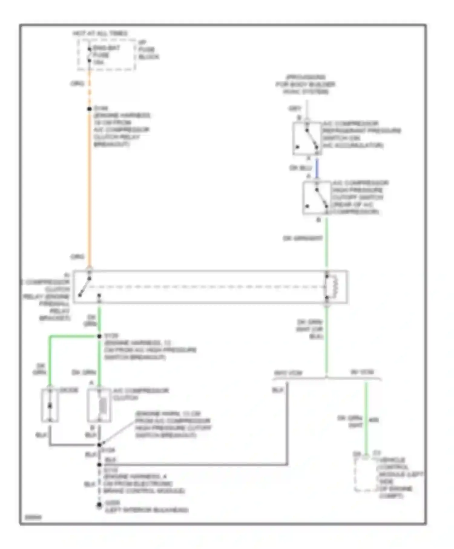 Forward Control P3500 GMC  (1985-1999): 6.5l (vin y), air conditioning circuits