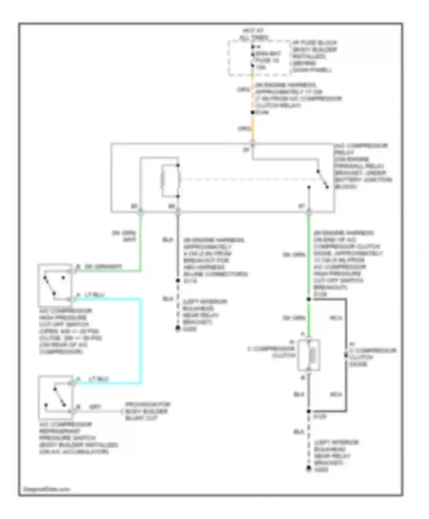 Forward Control P3500 GMC  (1985-1999): 6.5l vin y, manual a/c circuit