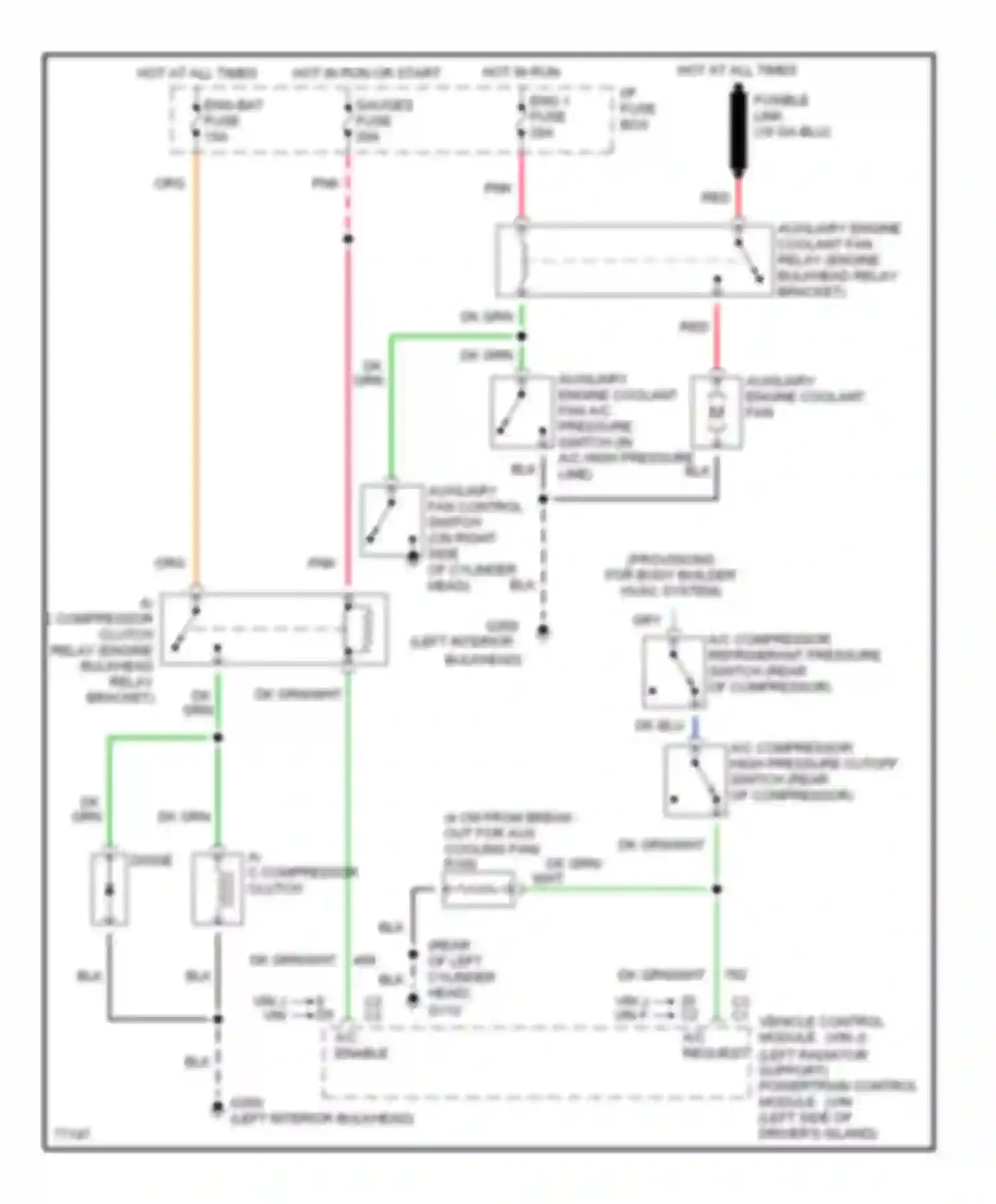 Forward Control P3500 GMC  (1985-1999): 7.4l (vin j), a/c circuit