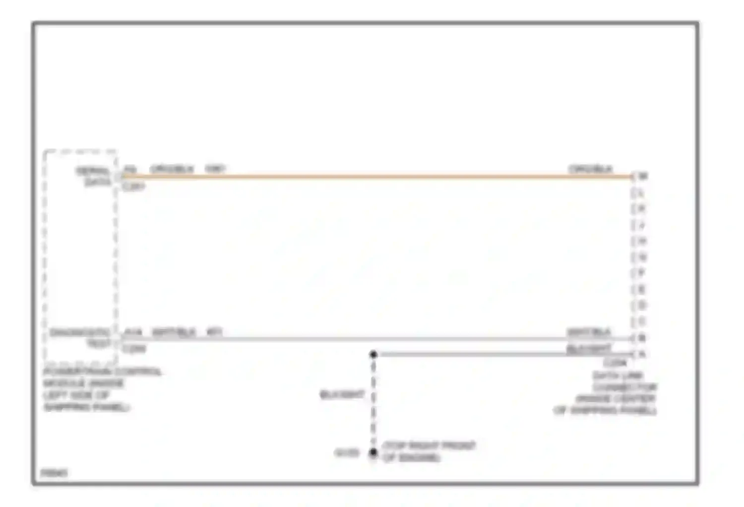 Forward Control P3500 GMC  (1985-1999): 7.4l (vin n), data link connector circuit, motorhome chassis