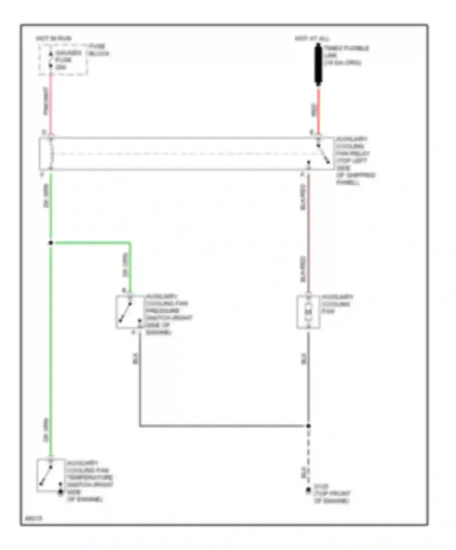 Forward Control P3500 GMC  (1985-1999): Cooling fan circuit