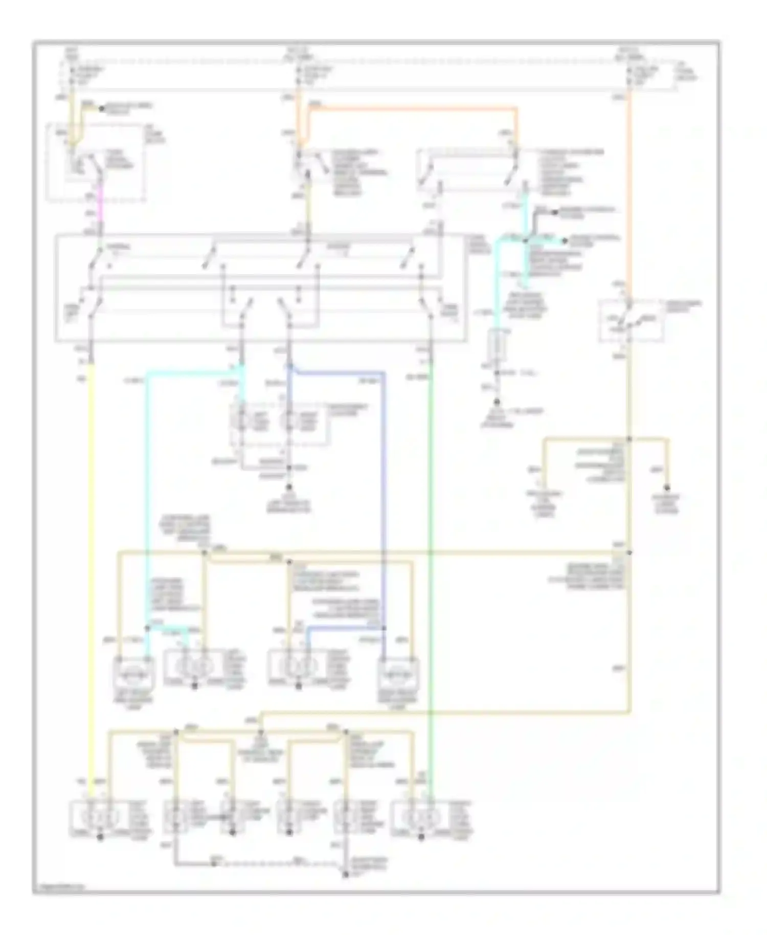 Forward Control P3500 GMC  (1985-1999): Exterior lamps circuit, motor home chassis
