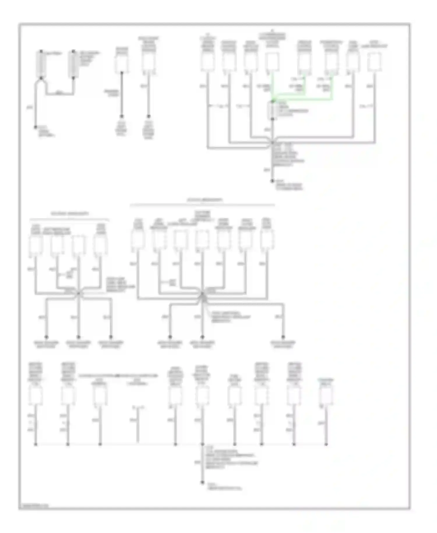 Forward Control P3500 GMC  (1985-1999): Ground distribution circuit, motor home chassis (1 of 2)