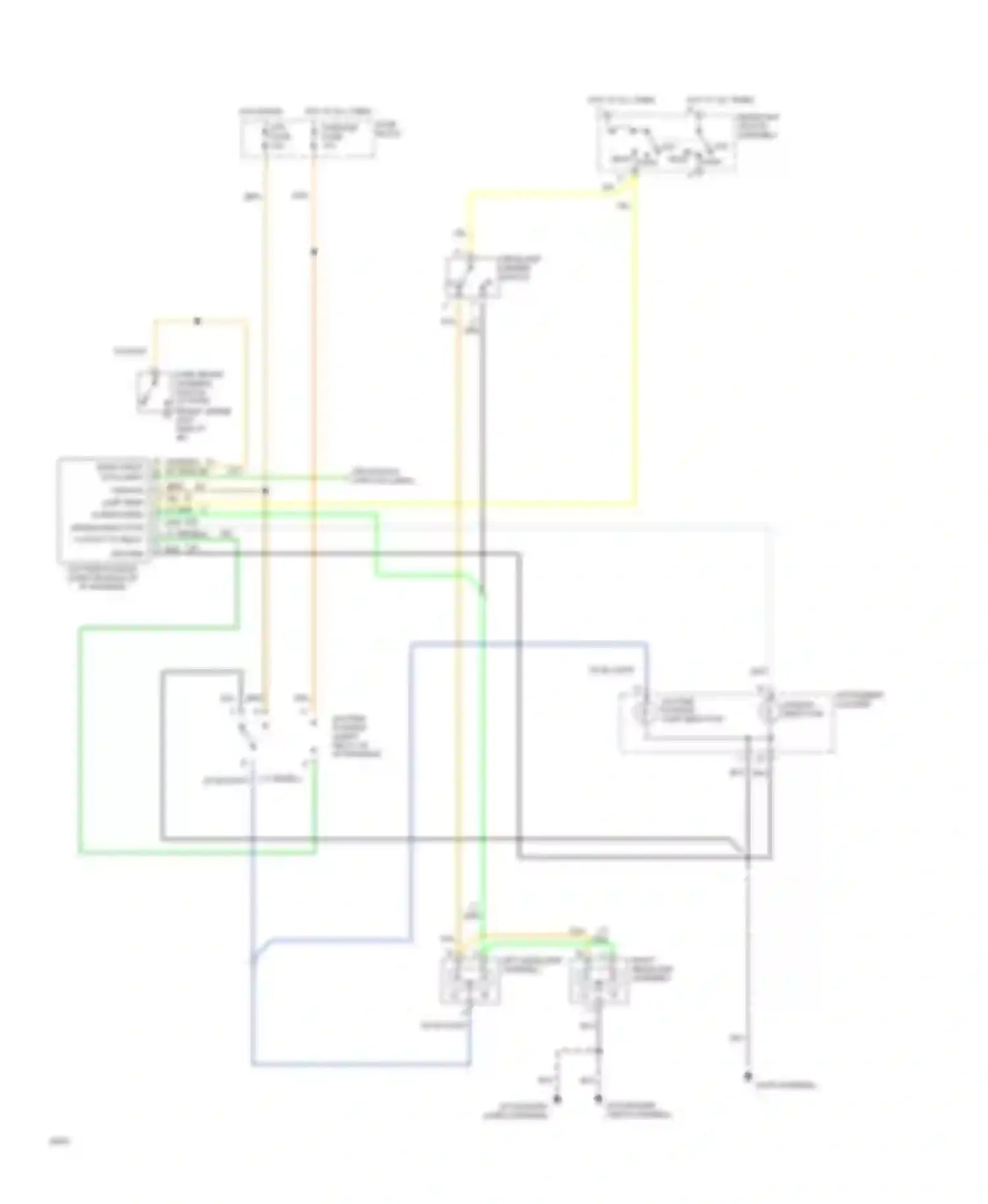 Forward Control P3500 GMC  (1985-1999): Headlamps circuit, commercial chassis with drl