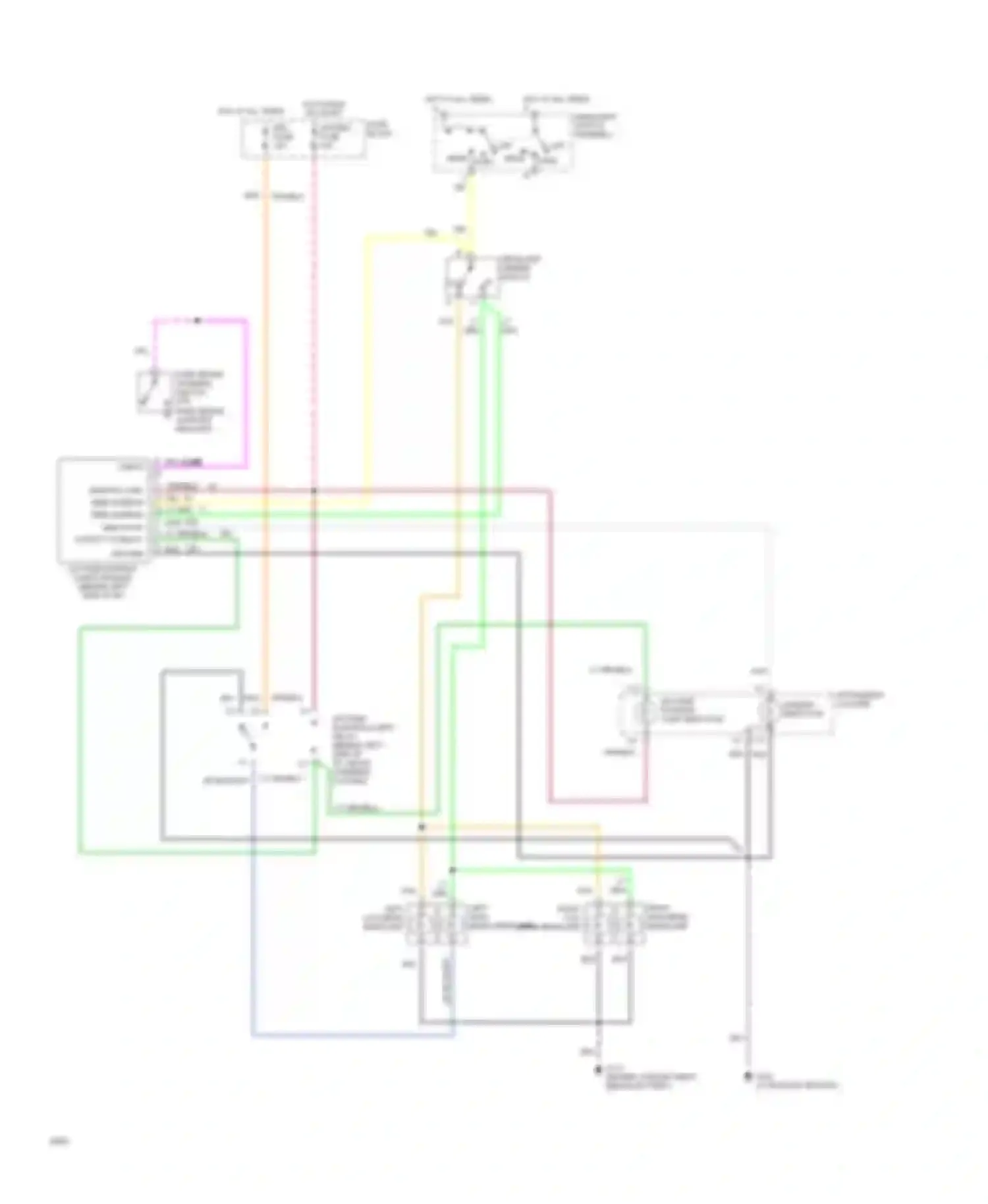 Forward Control P3500 GMC  (1985-1999): Headlamps circuit, cutaway chassis with drl