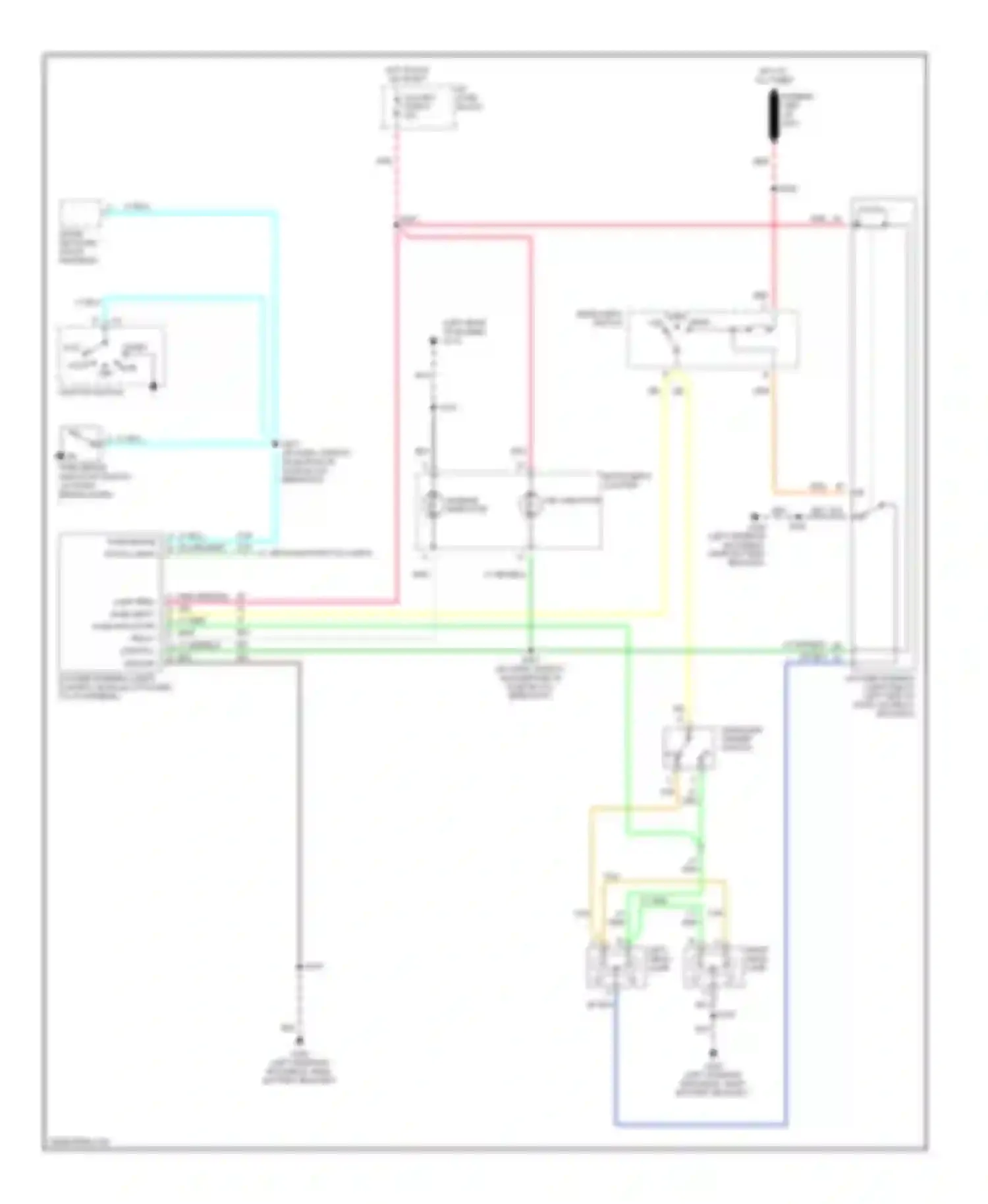 Forward Control P3500 GMC  (1985-1999): Headlight circuit, commercial chassis with drl