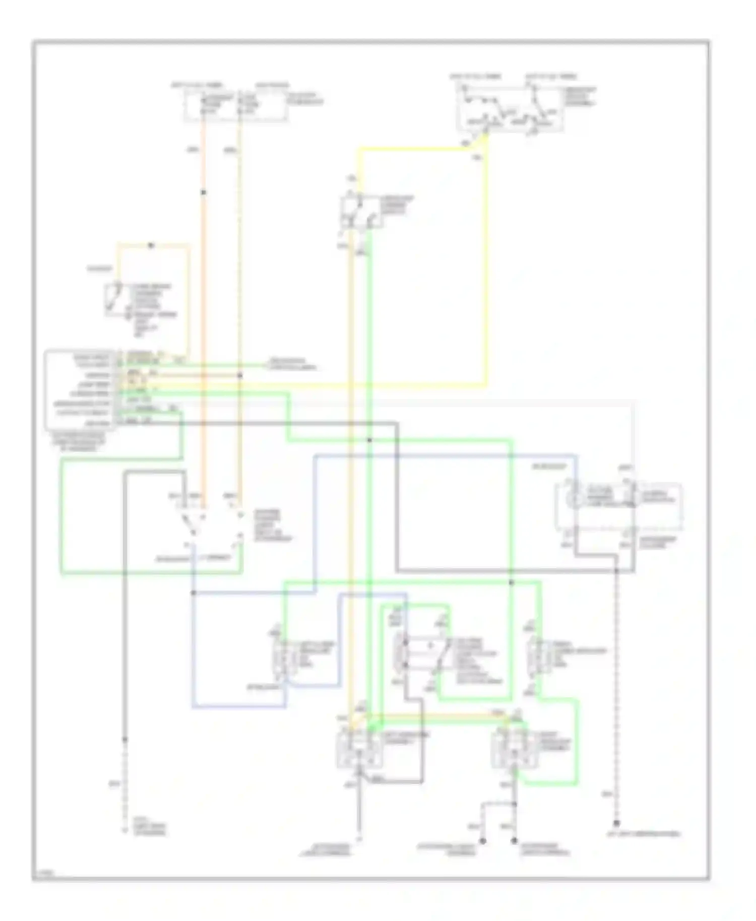 Forward Control P3500 GMC  (1985-1999): Headlight circuit, motor home chassis with drl