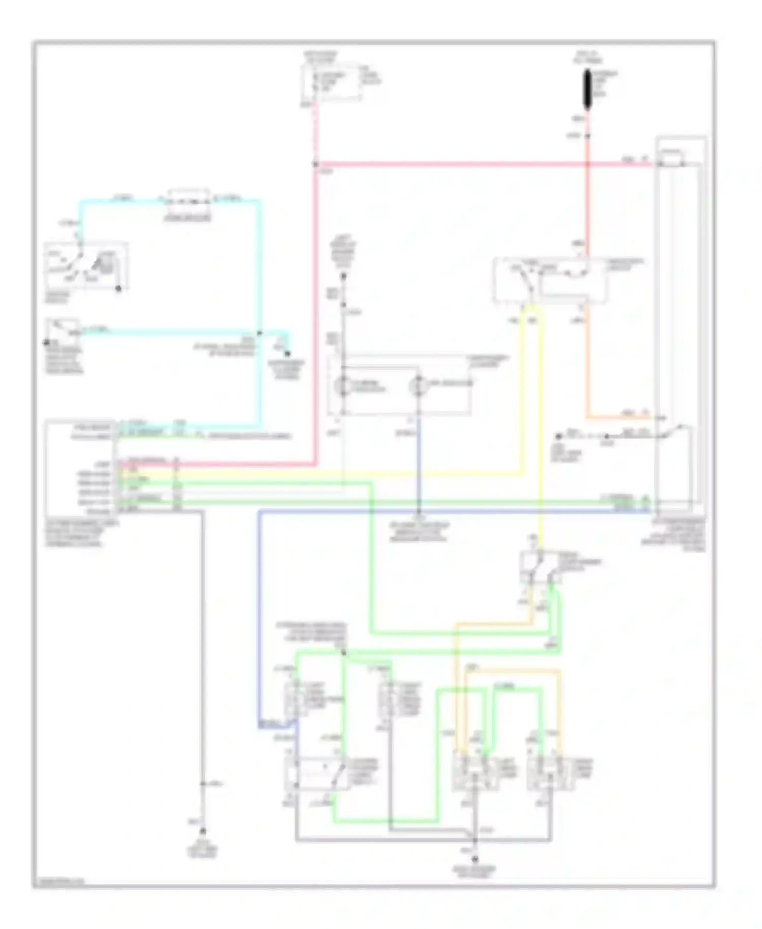 Forward Control P3500 GMC  (1985-1999): Headlight circuit, motor home chassis with dual headlamps with
drl
