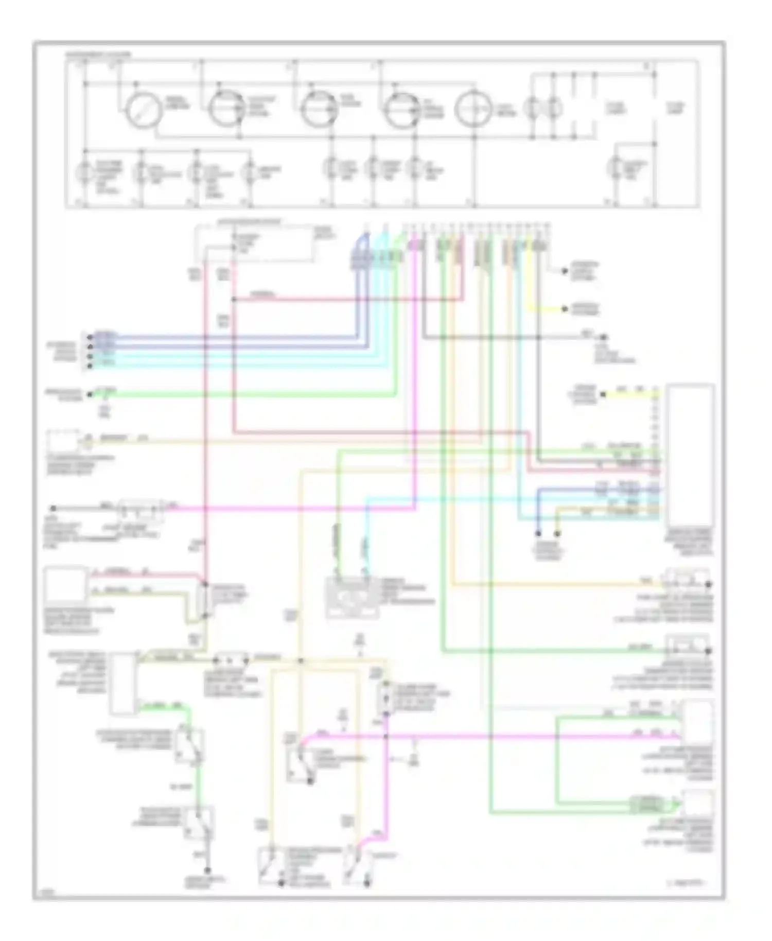 Forward Control P3500 GMC  (1985-1999): Instrument cluster circuit, cutaway chassis