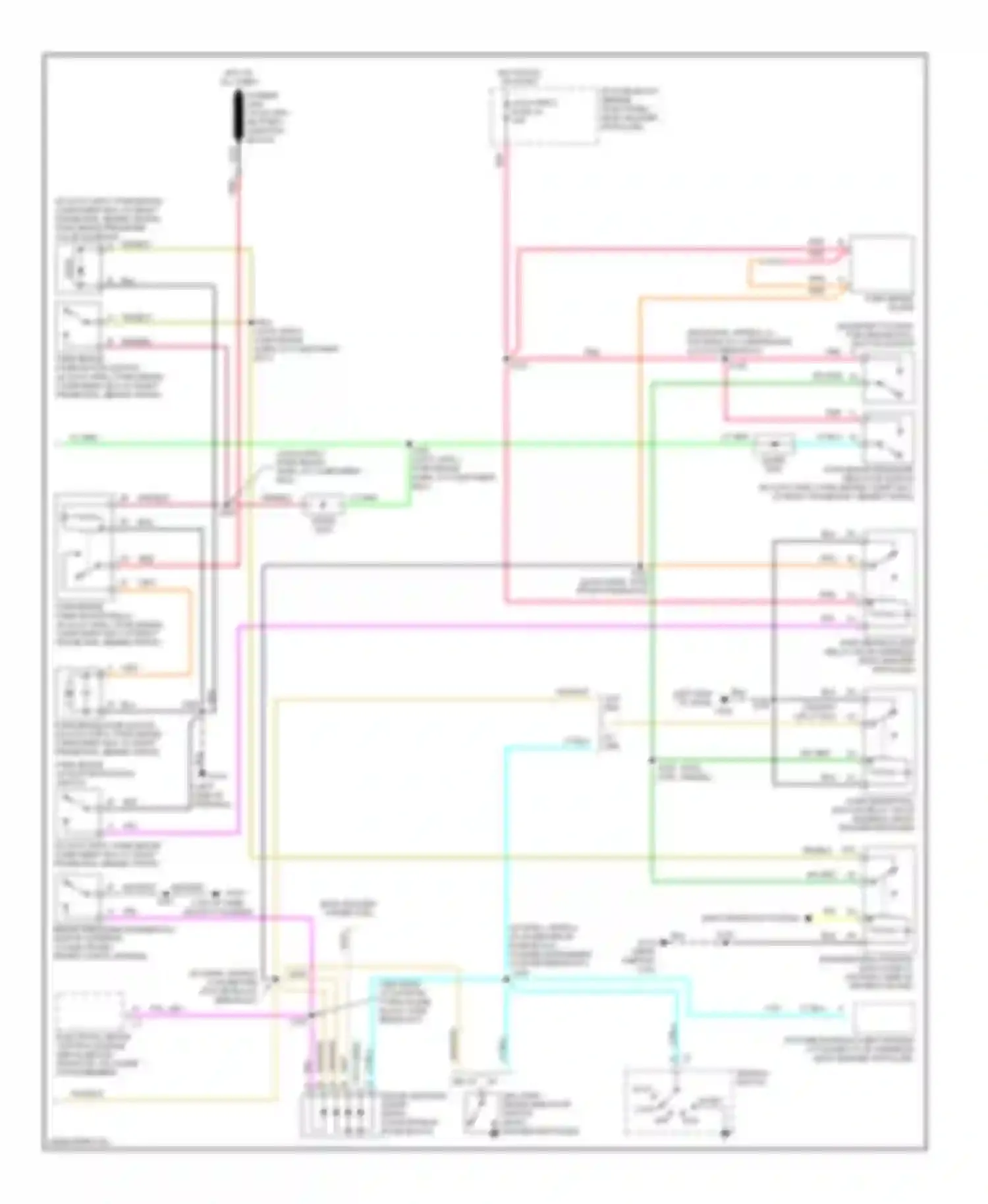 Forward Control P3500 GMC  (1985-1999): Instrument cluster circuit, motor home chassis (2 of 2)