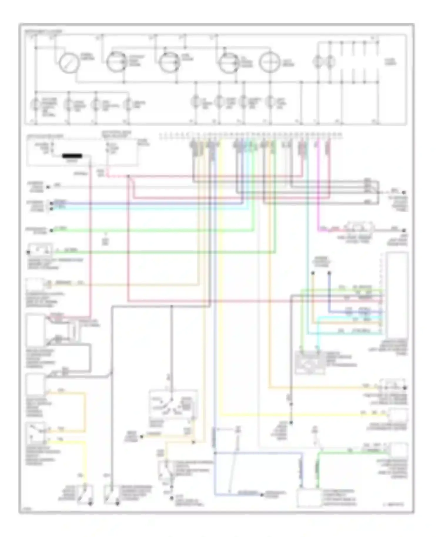 Forward Control P3500 GMC  (1985-1999): Instrument cluster circuit, motorhome chassis