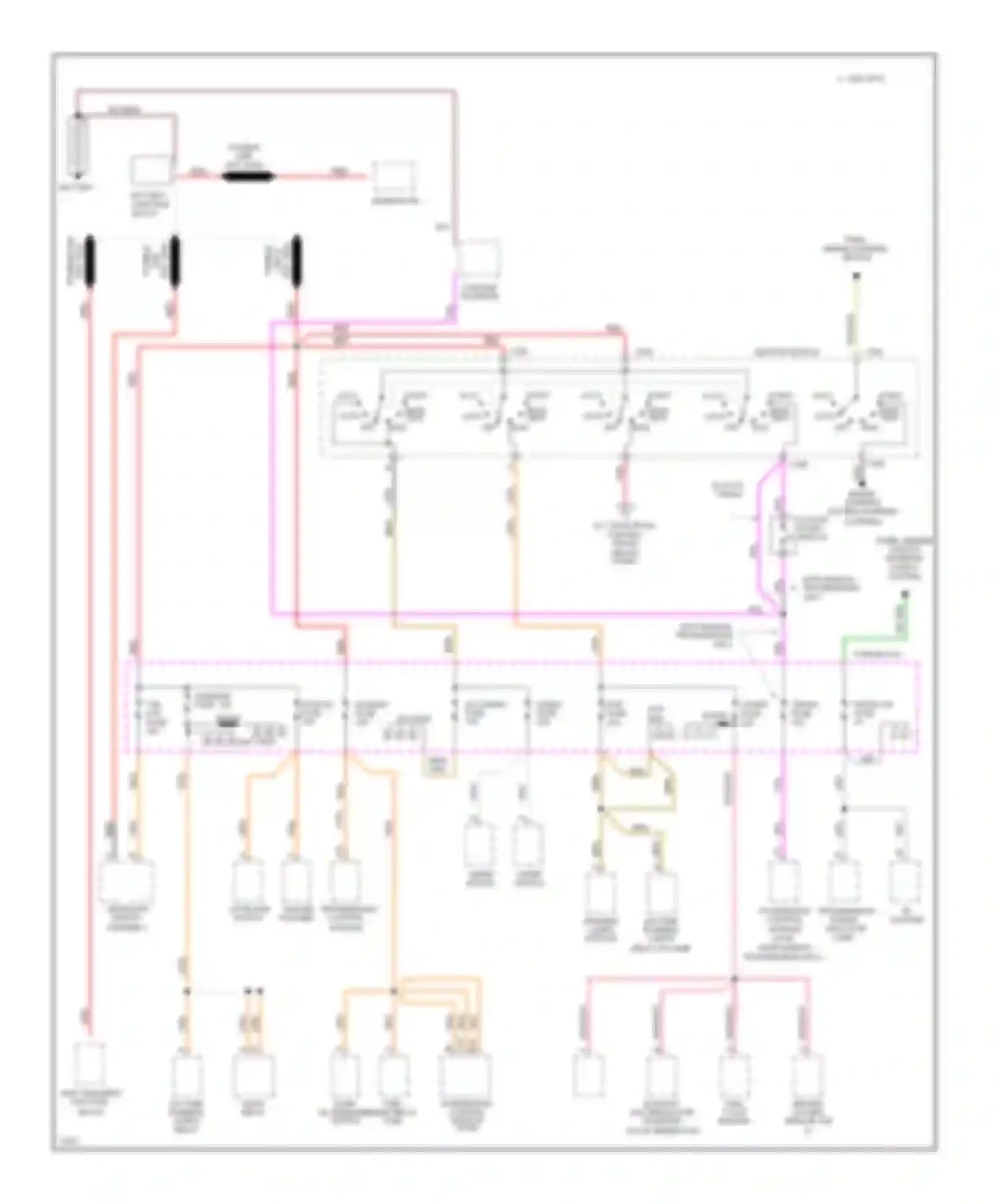 Forward Control P3500 GMC  (1985-1999): Power distribution circuit, commercial chassis (gasoline) (1
of 2)