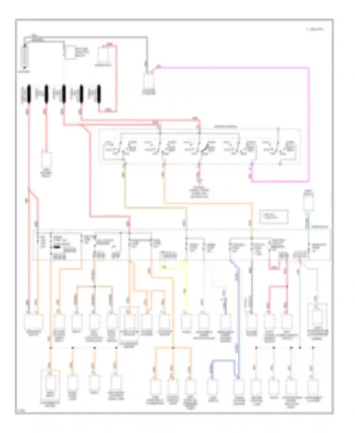 Forward Control P3500 GMC  (1985-1999): Power distribution circuit, cutaway chassis (1 of 2)