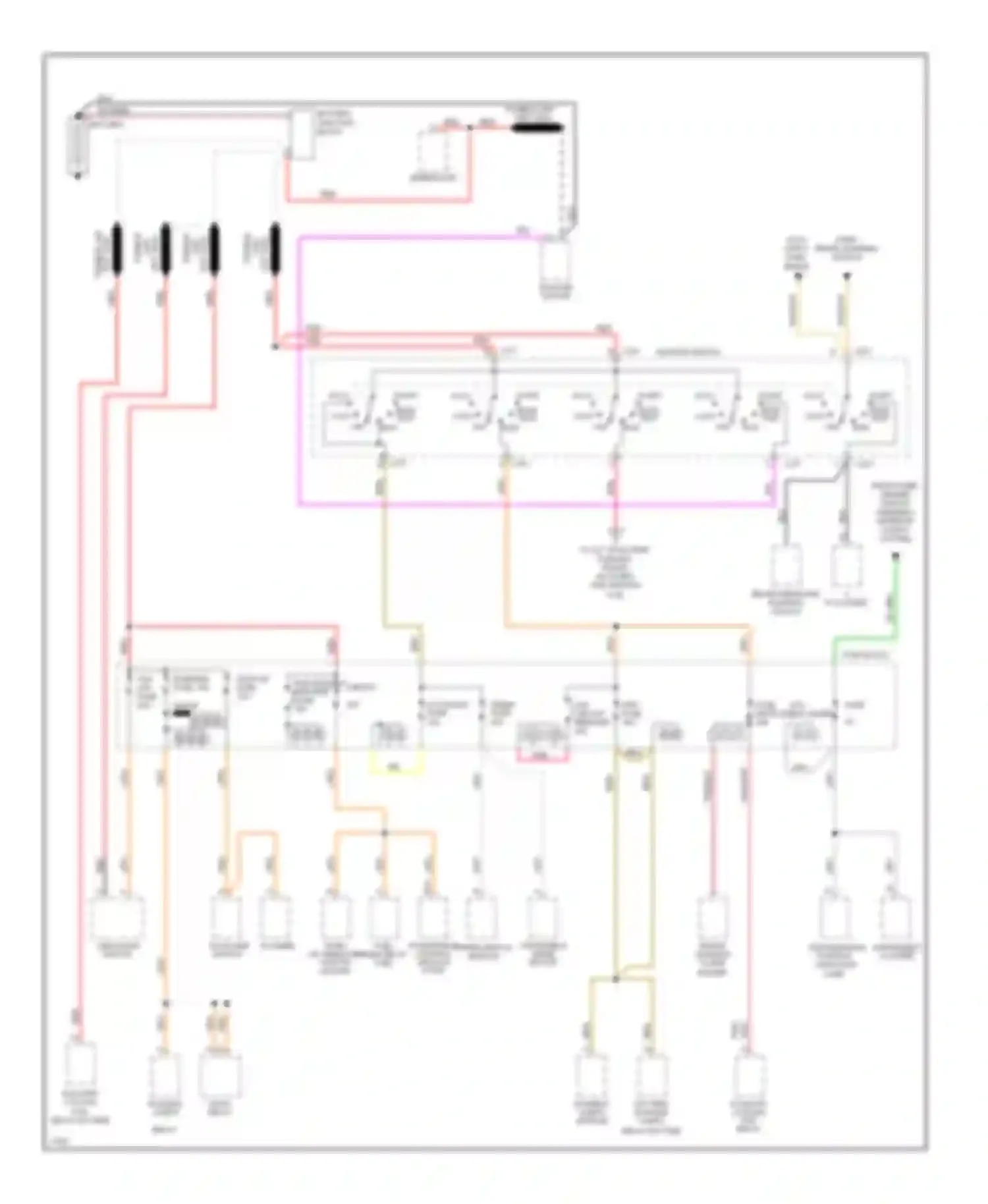 Forward Control P3500 GMC  (1985-1999): Power distribution circuit, motor home chassis (1 of 2)