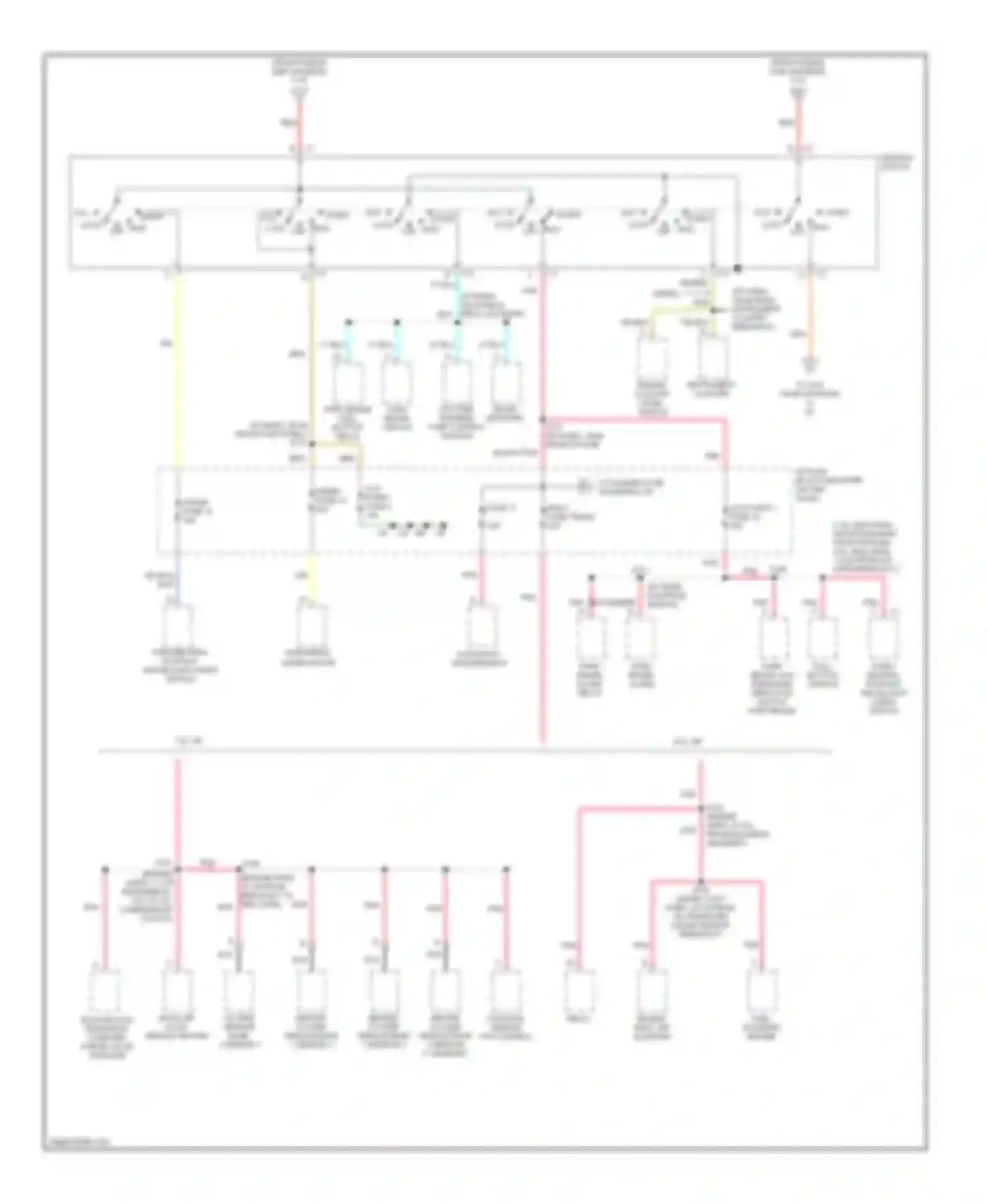 Forward Control P3500 GMC  (1985-1999): Power distribution circuit, motor home chassis (2 of 4)