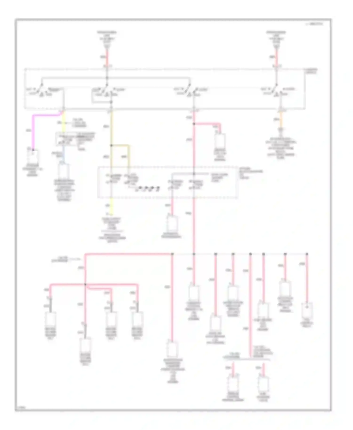Forward Control P3500 GMC  (1985-1999): Power distribution circuit, motor home chassis (2 of 5)
