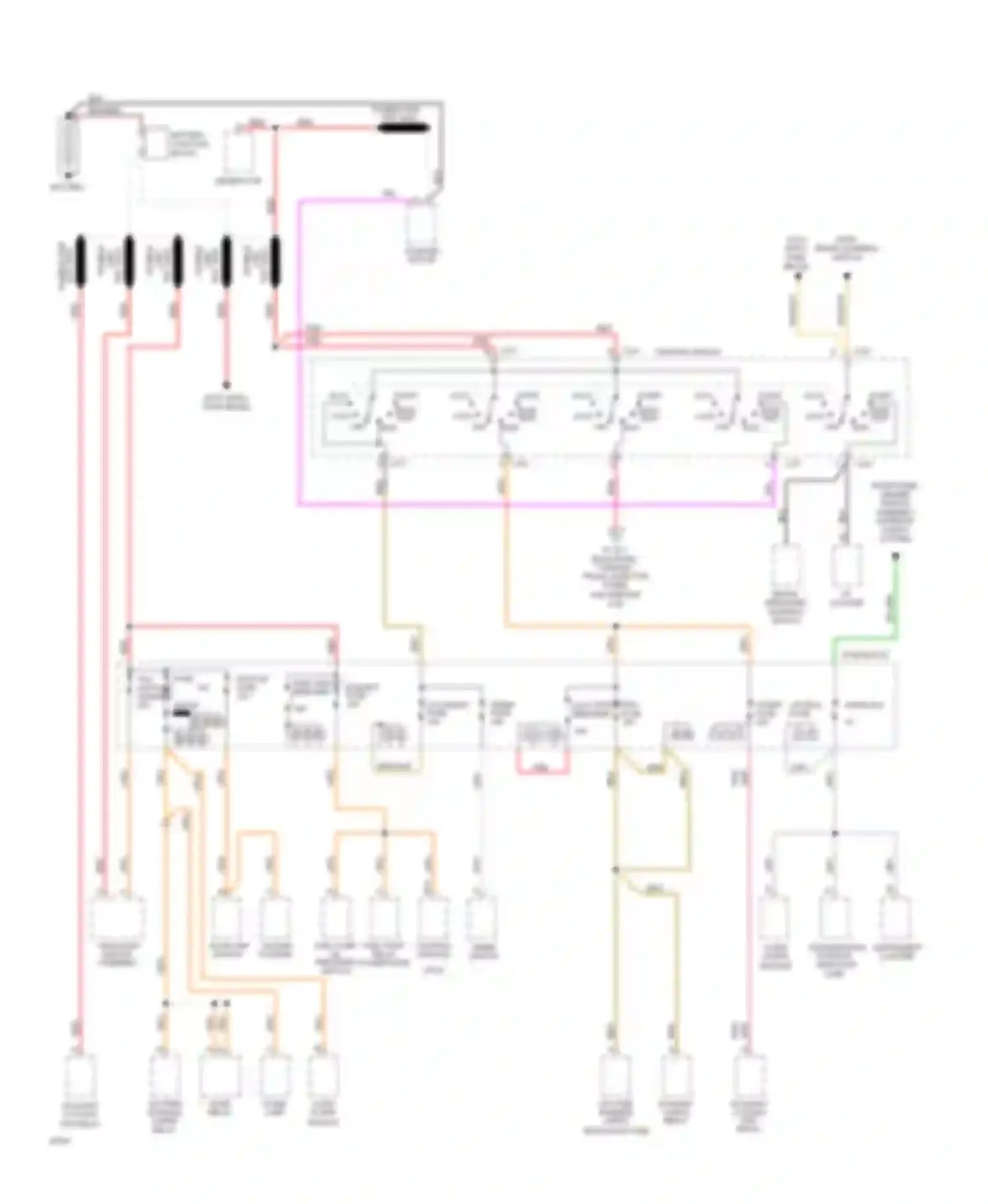 Forward Control P3500 GMC  (1985-1999): Power distribution circuit, motorhome chassis (1 of 2)