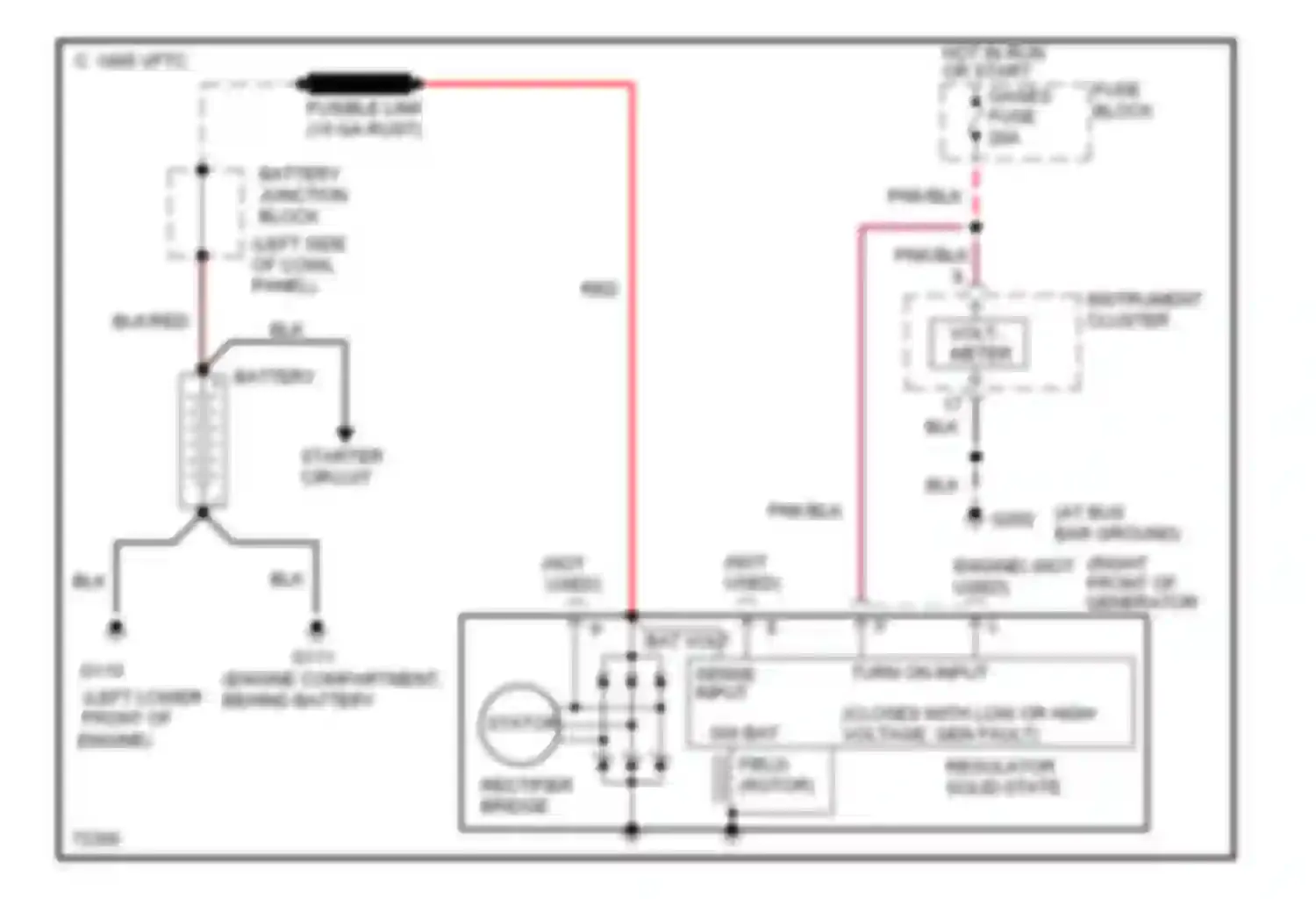 Forward Control P3500 GMC  (1985-1999): Charging circuit, cutaway chassis