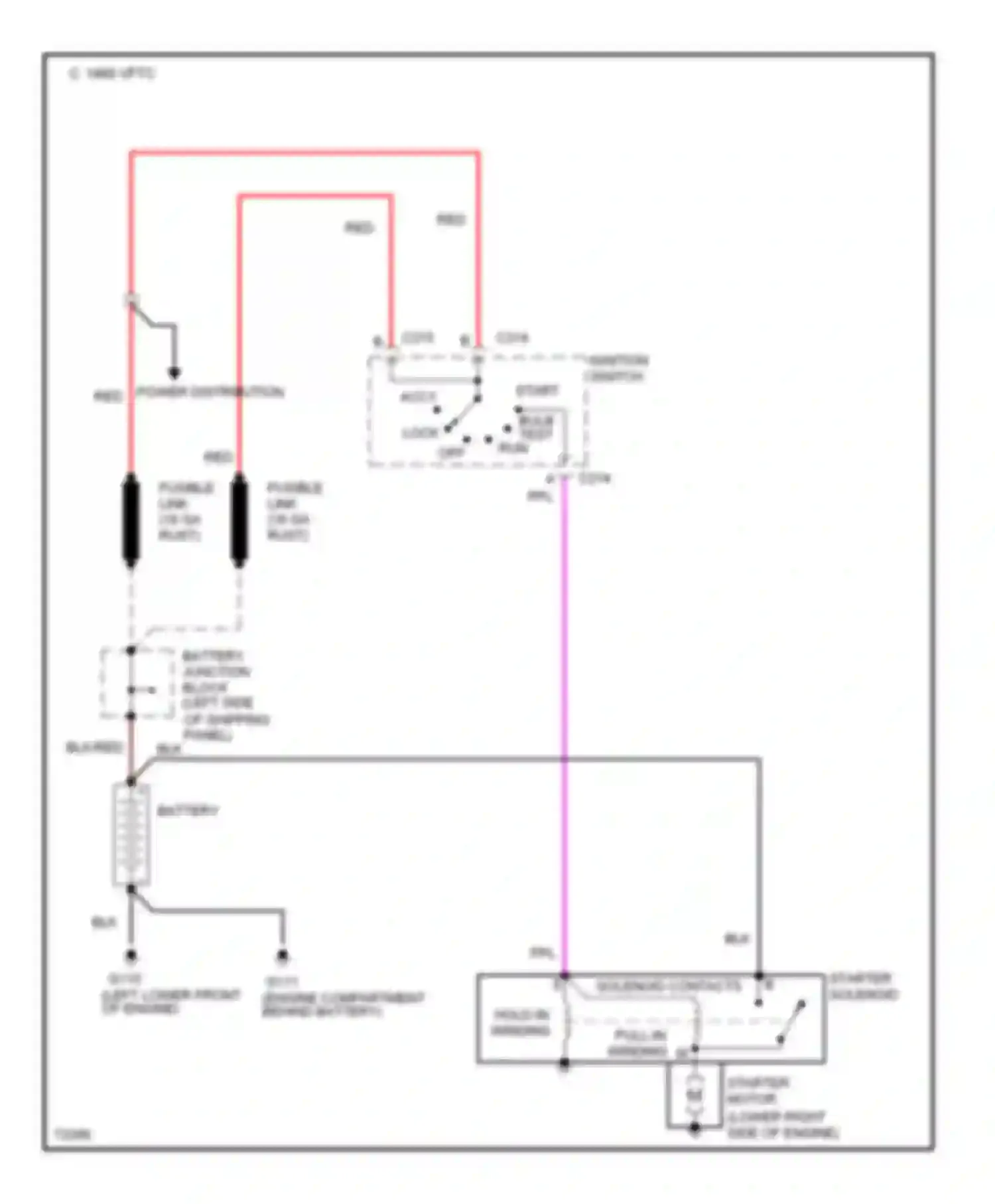Forward Control P3500 GMC  (1985-1999): Starting circuit, cutaway chassis