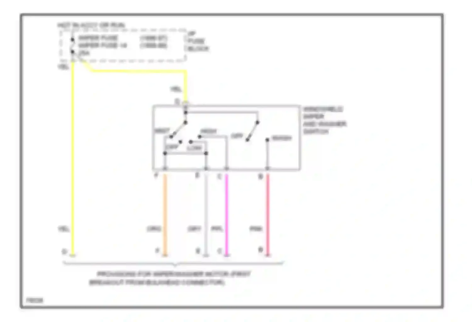 Forward Control P3500 GMC  (1985-1999): Provisions for front wiper/washer circuit, commercial chassis