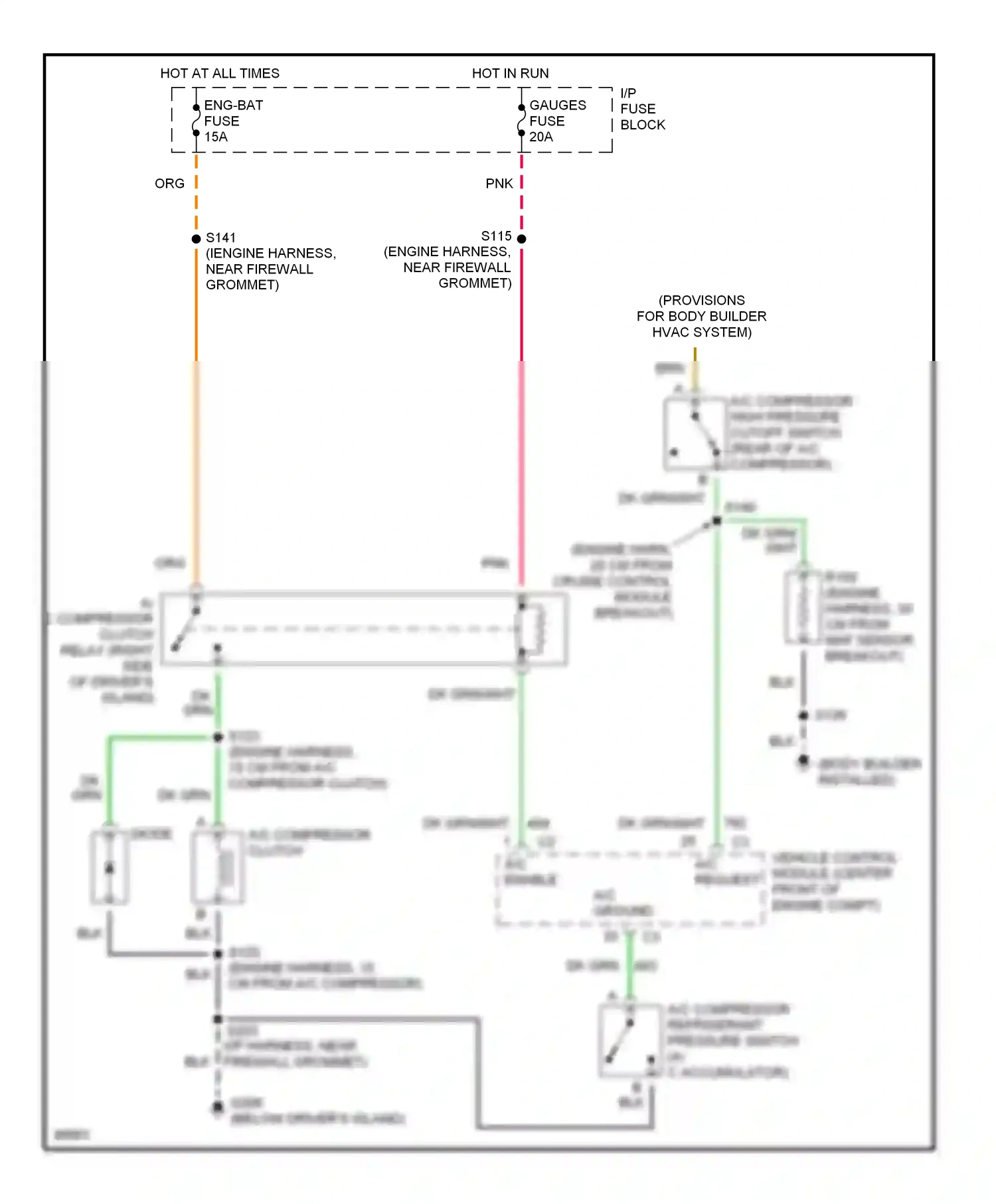 GMC Forward Control P3500  (1985-1999) a/c request wiring diagram  (1 of 1)