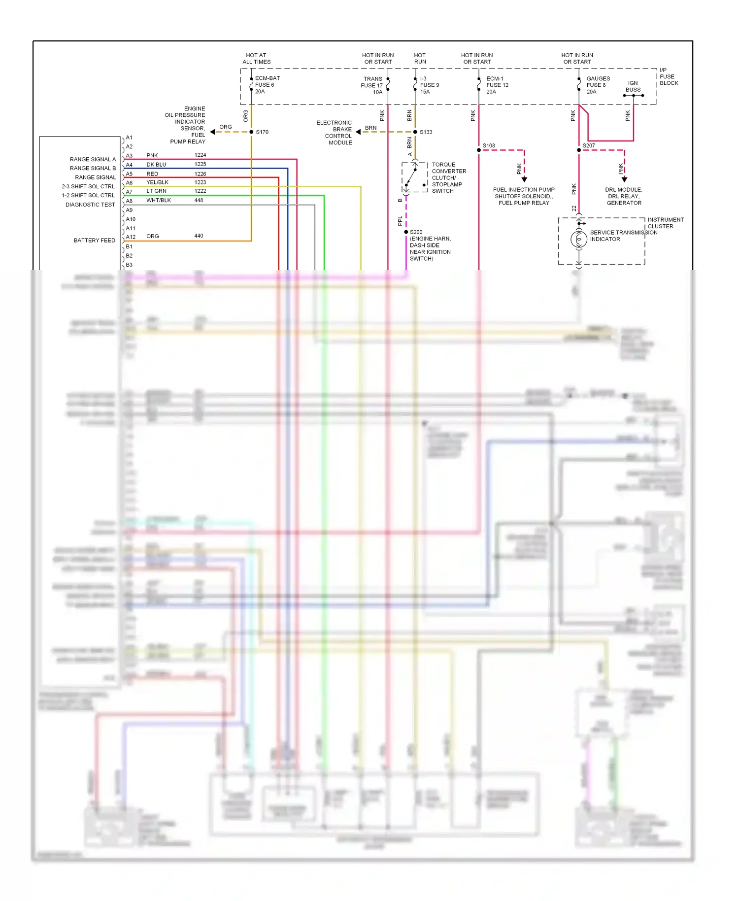 GMC Forward Control P3500  (1985-1999) engine speed signal sensor ground tp sensor input wiring diagram  (1 of 4)
