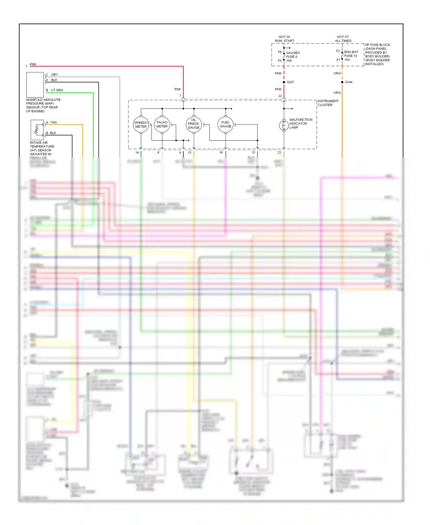 GMC Forward Control P3500  (1985-1999) from ect sensor breakout) wiring diagram  (1 of 4)