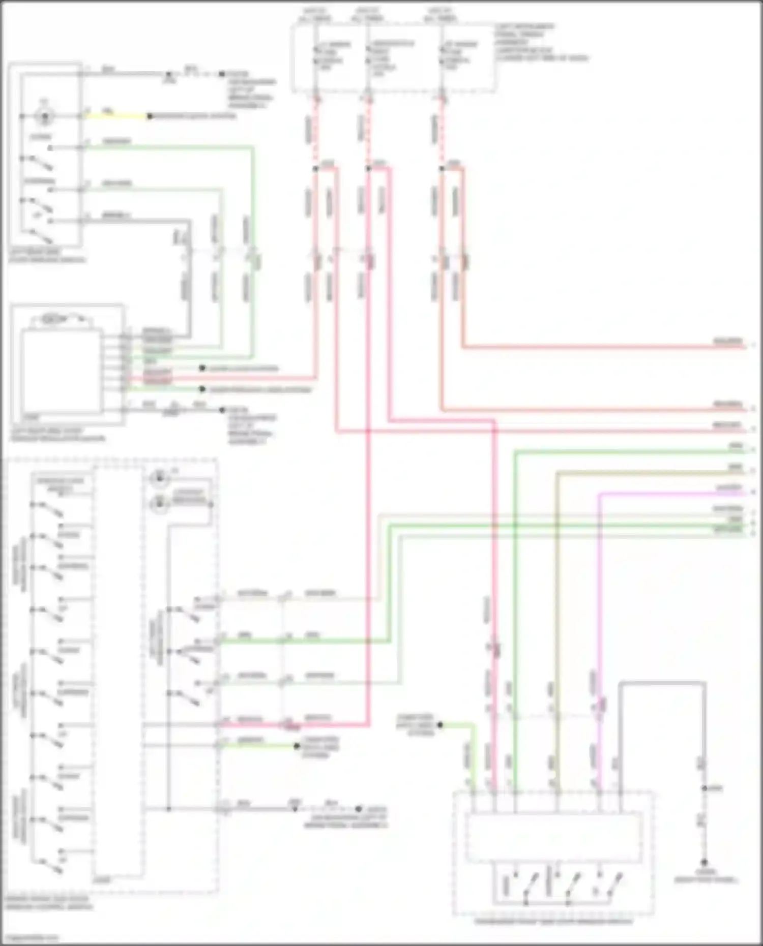 Hummer EV GMC I (2021-2024): Power windows circuit (1 of 2)