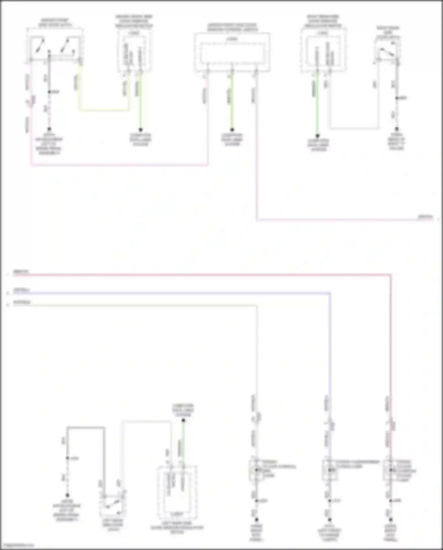 Wiring diagram driver front side door window control switch for GMC Hummer EV I (2021-2024) (3 of 11)