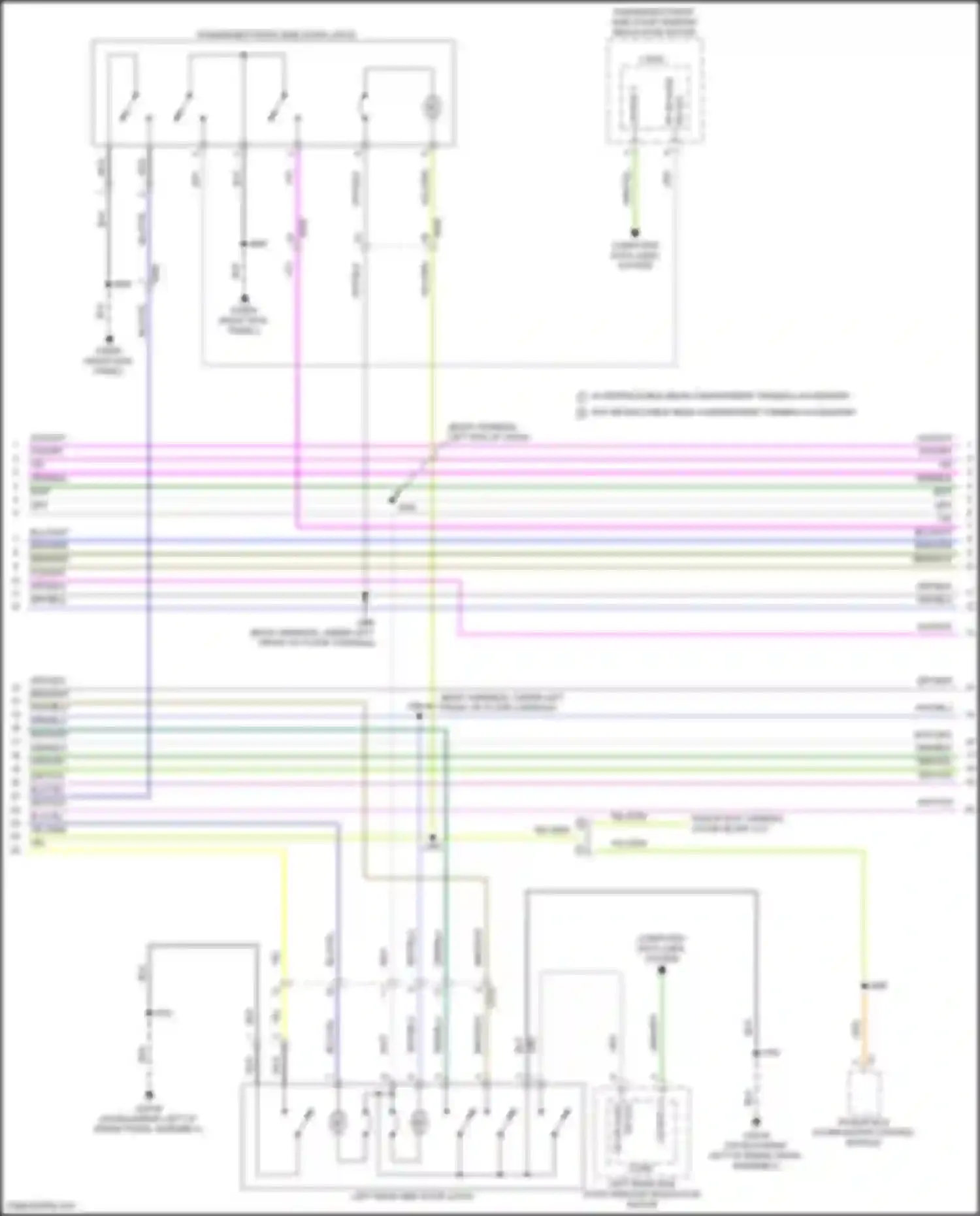 Wiring diagram left rear side door latch for GMC Hummer EV I (2021-2024) (6 of 6)
