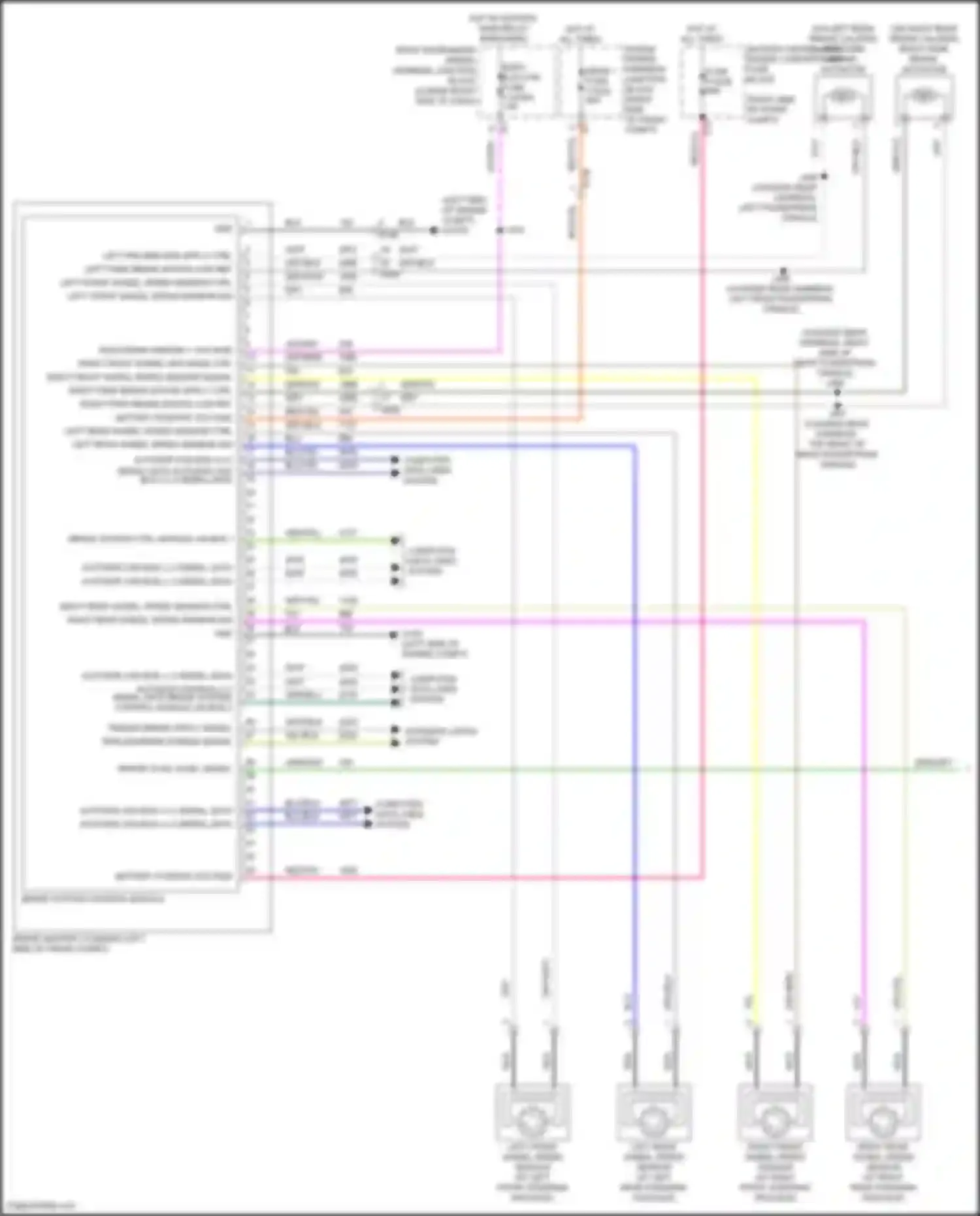 Wiring diagram left rear wheel speed sensor ctrl for GMC Hummer EV I (2021-2024) (1 of 1)