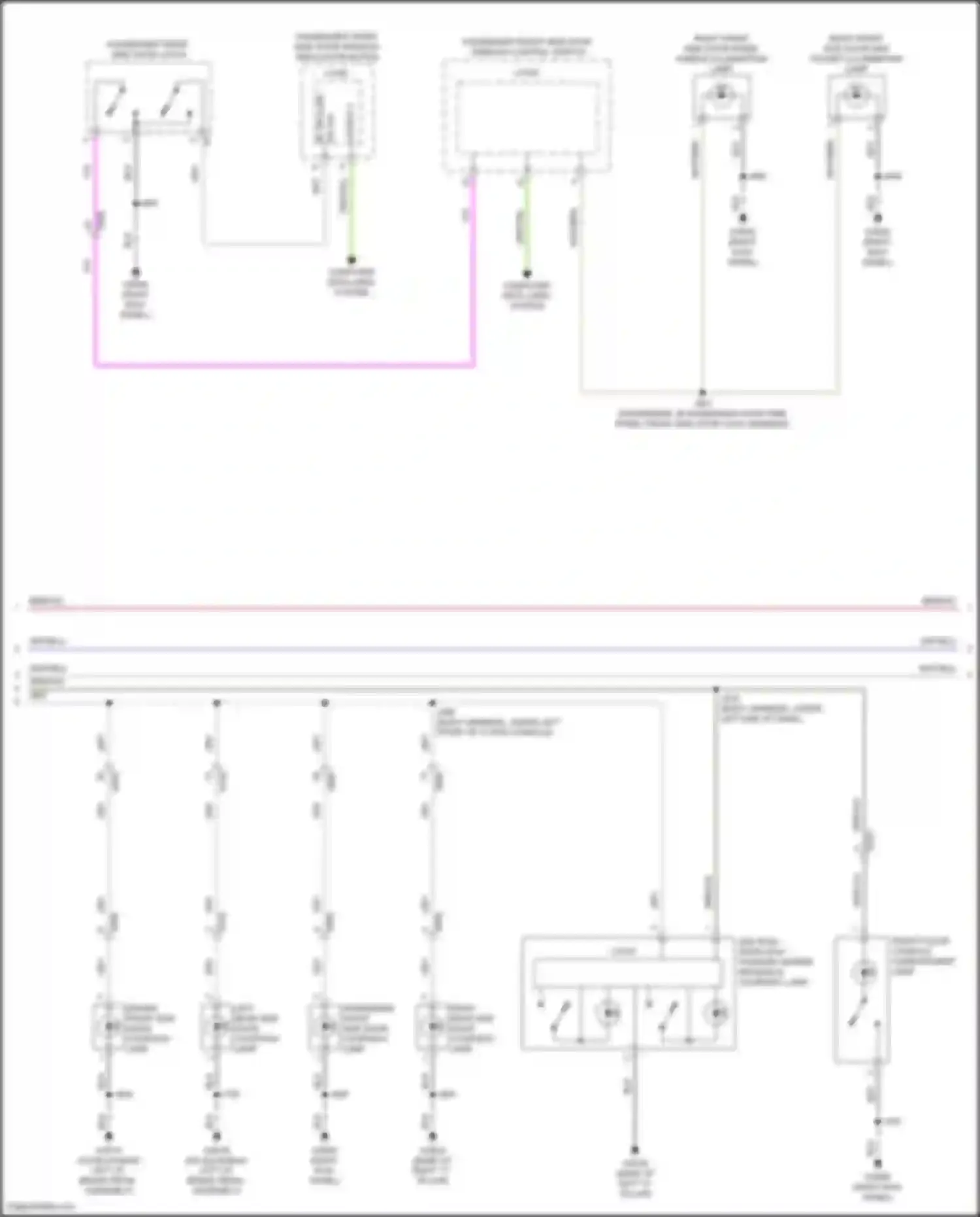 Wiring diagram right front side door map pocket illumination lamp for GMC Hummer EV I (2021-2024) (1 of 2)