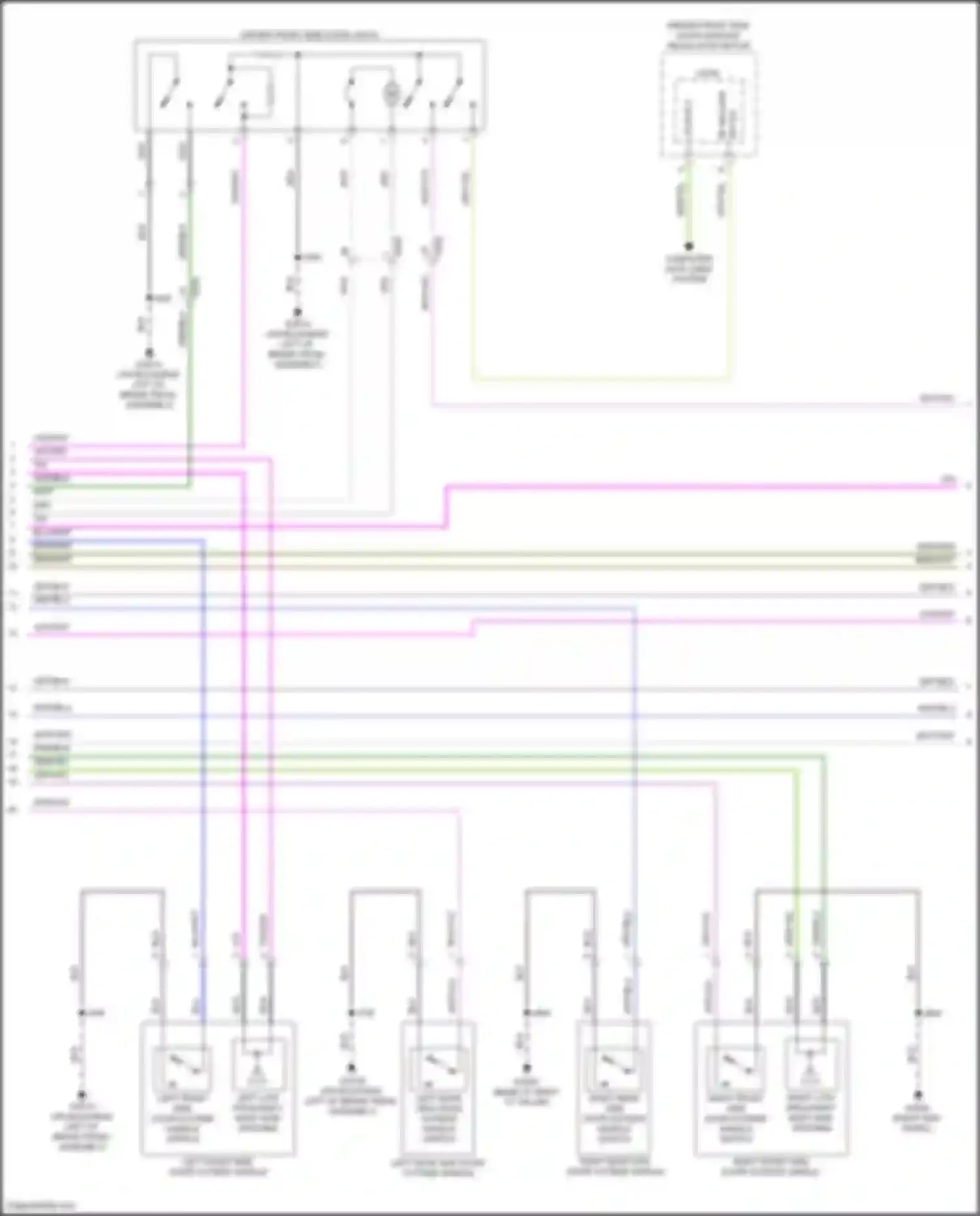 Wiring diagram right front side door outside handle switch for GMC Hummer EV I (2021-2024) (1 of 2)