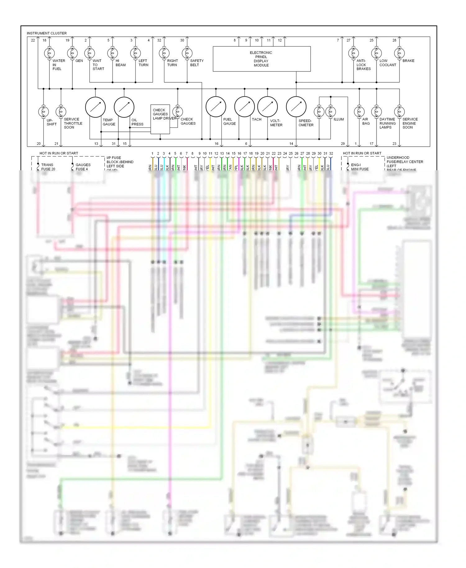 GMC Pickup C2500  (1985-2000) engine controls system sound systems engine controls system wiring diagram  (1 of 2)