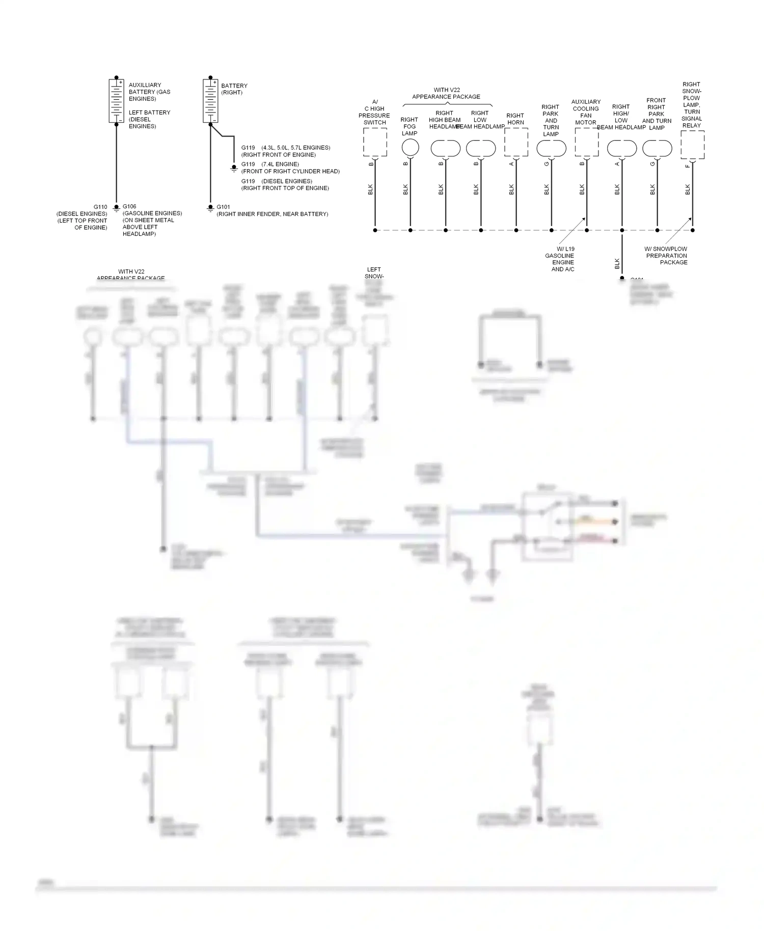 GMC Pickup C2500  (1985-2000) engine ground wiring diagram  (1 of 1)