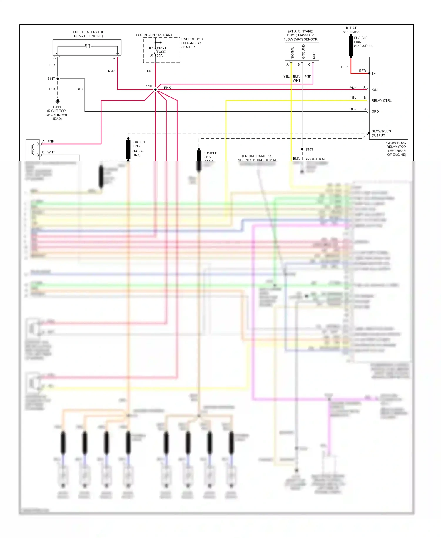 GMC Pickup C2500  (1985-2000) (engine harness, wiring diagram  (2 of 2)