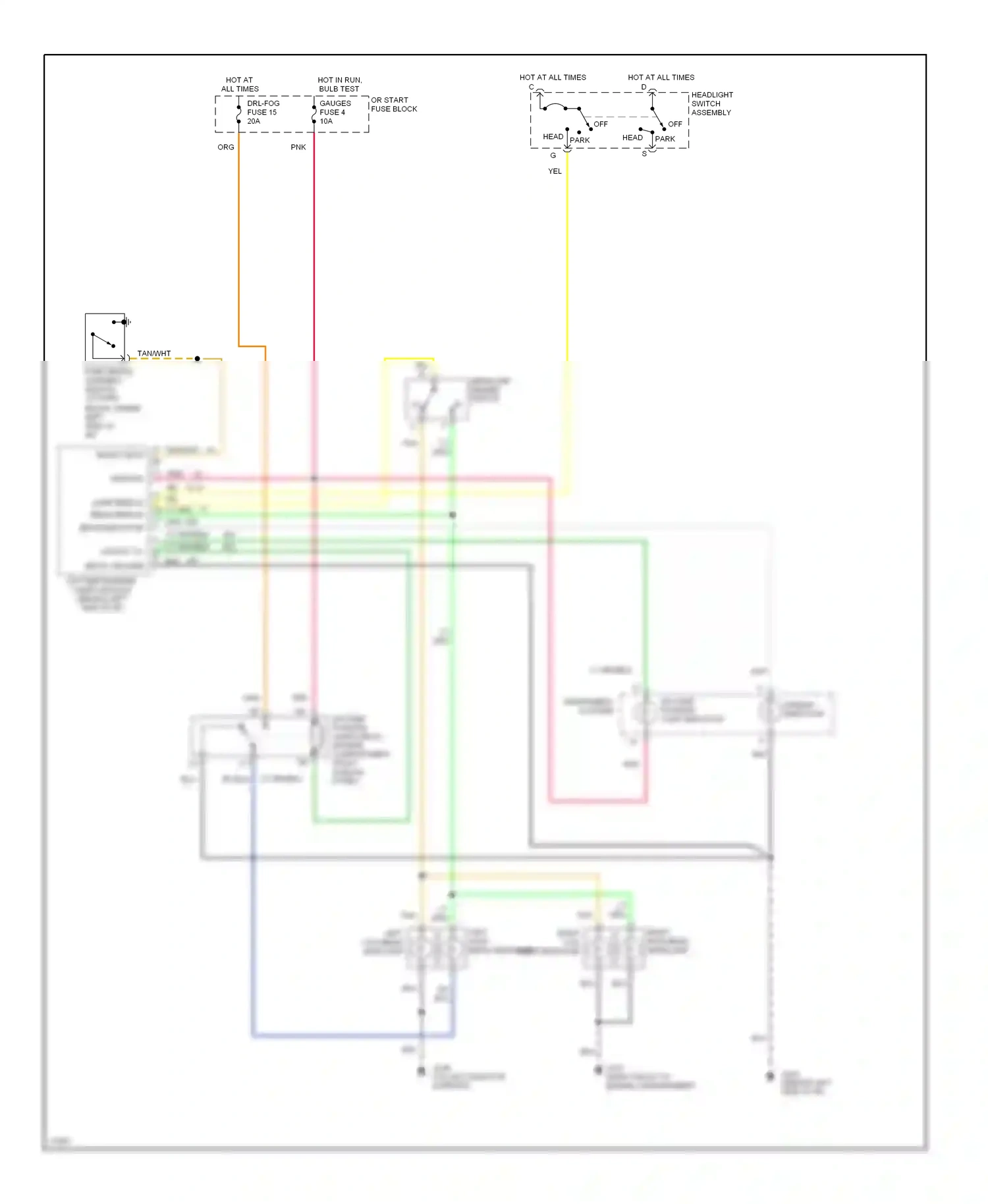 GMC Pickup C2500  (1985-2000) headlight switch assembly wiring diagram  (11 of 14)