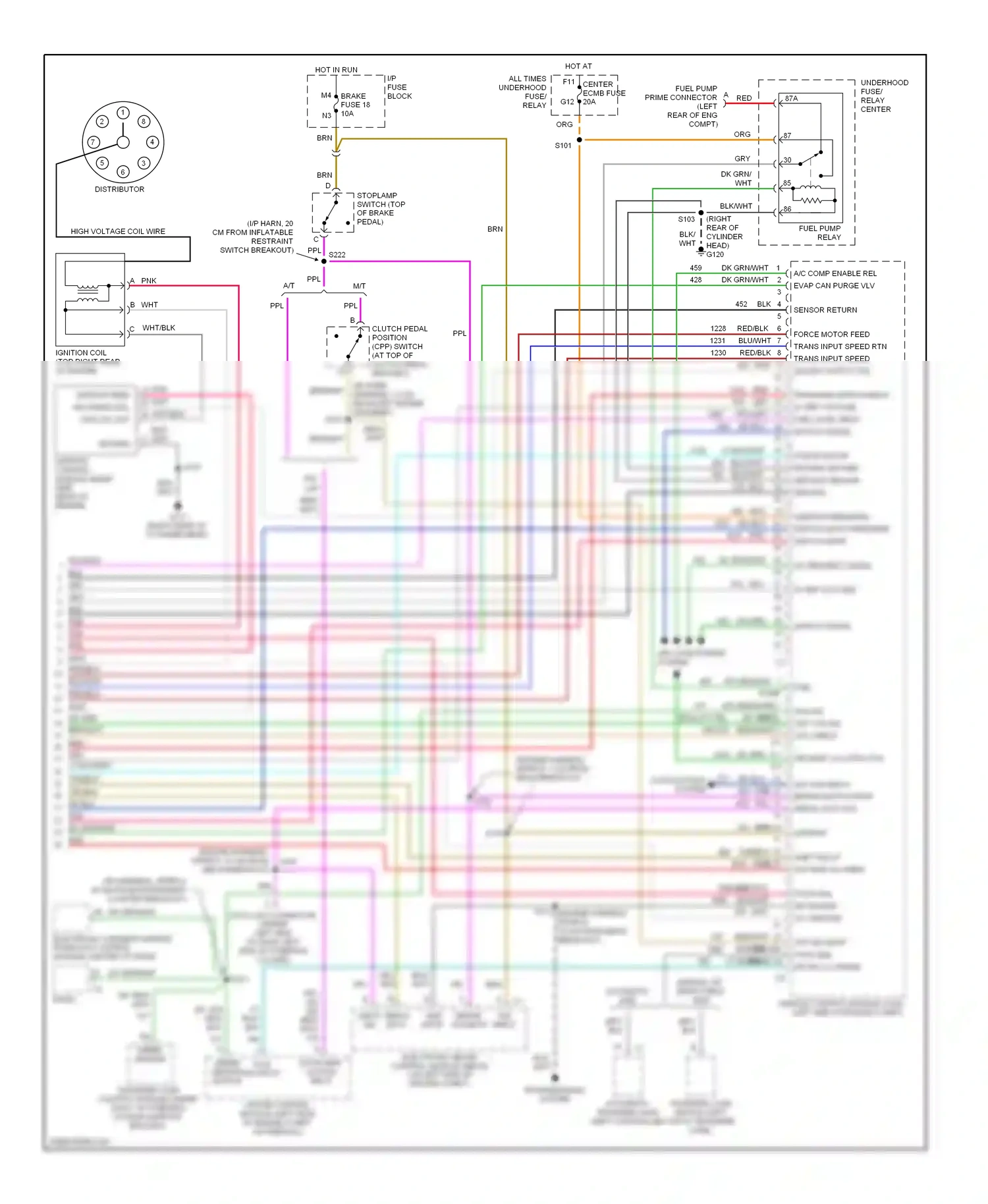 GMC Pickup C2500  (1985-2000) ign brake input input sw input wiring diagram  (1 of 2)