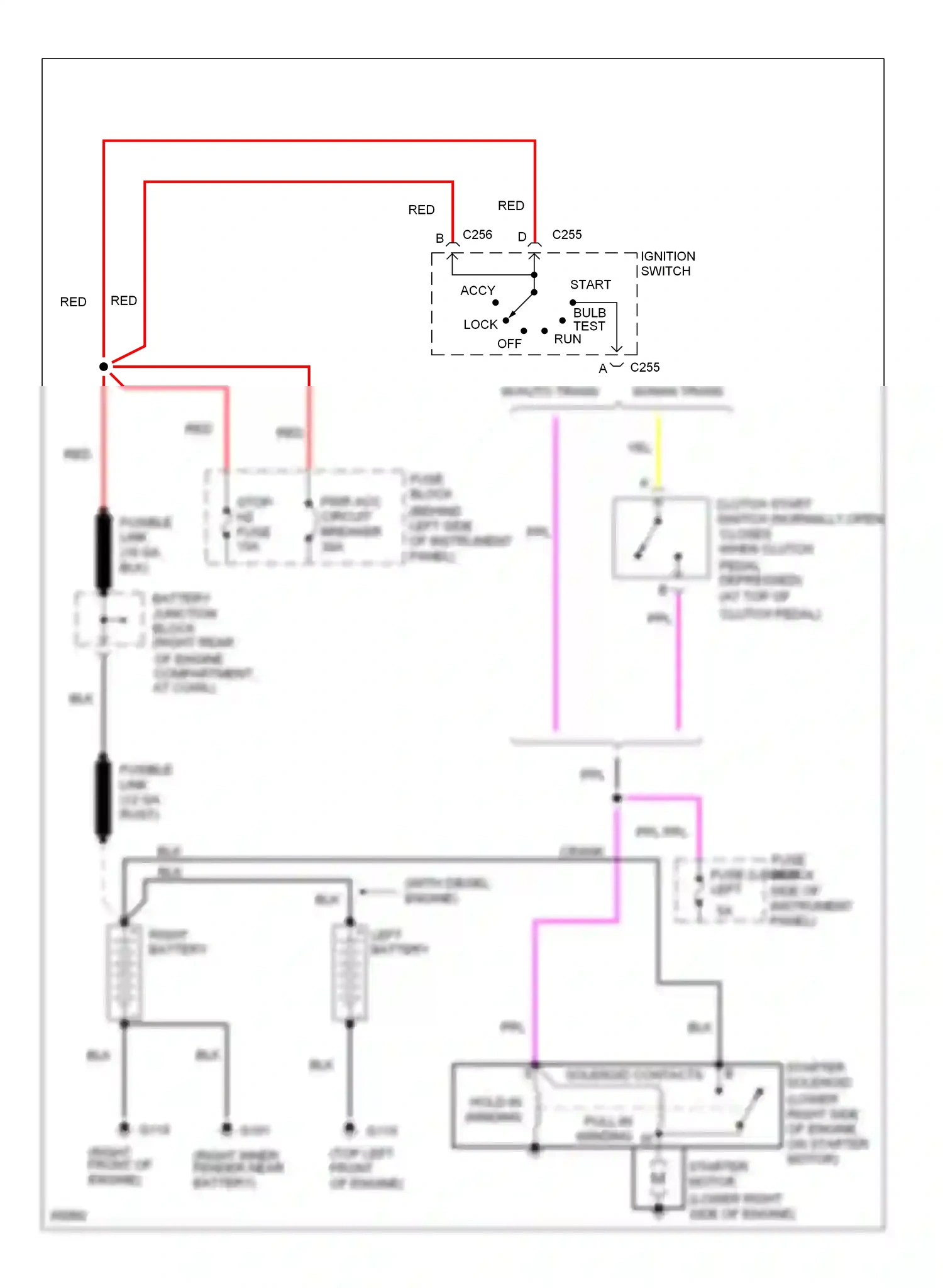 GMC Pickup C2500  (1985-2000) ignition switch wiring diagram  (21 of 43)