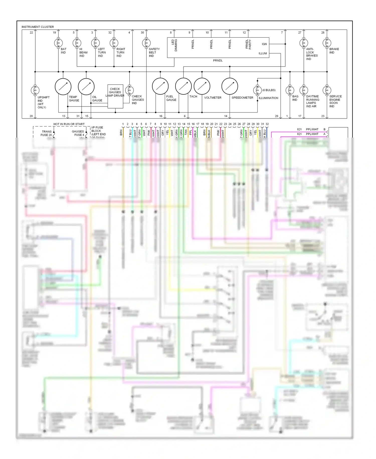 GMC Pickup C2500  (1985-2000) ignition switch wiring diagram  (31 of 43)